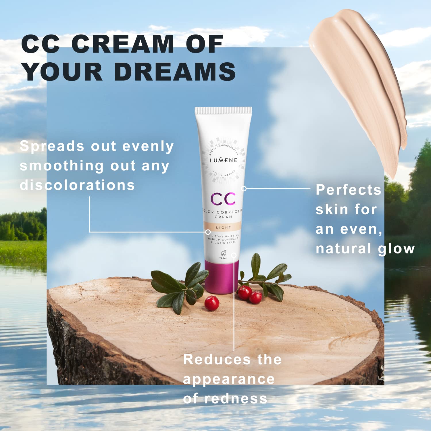 Foto 6 pulgar | Base Ligera Correctora De Color Cc Cream Lumene - Venta Internacional.