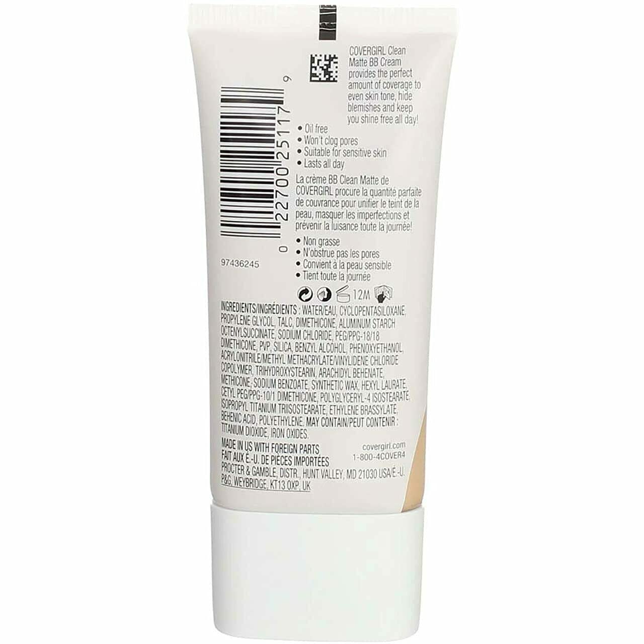 Foto 4 pulgar | Base Covergirl Crema Mate Sin Aceite Fair 30 Ml - Venta Internacional.