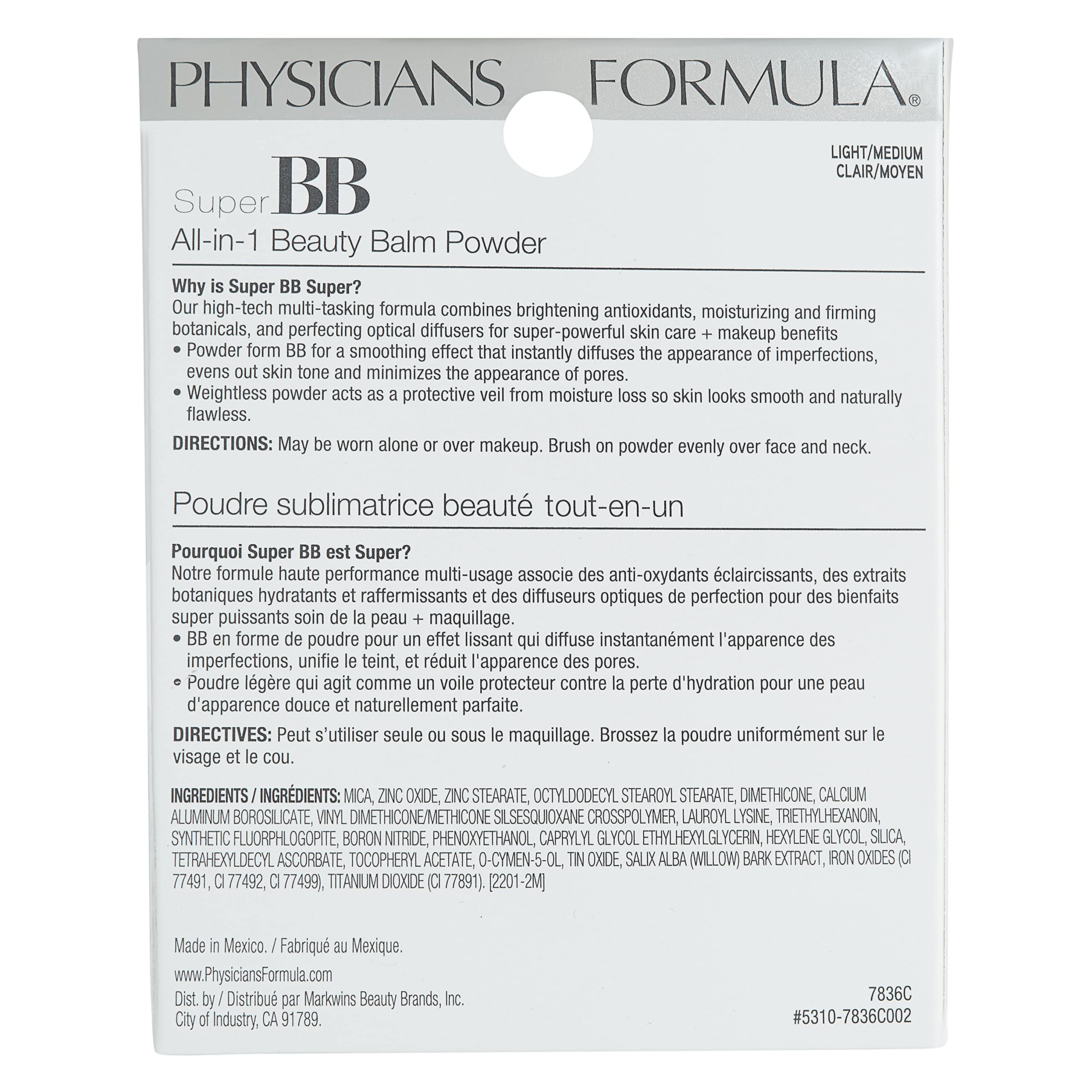 Foto 7 pulgar | Bb Cream Physicians Formula Super All-in-1 Light/medium - Venta Internacional.