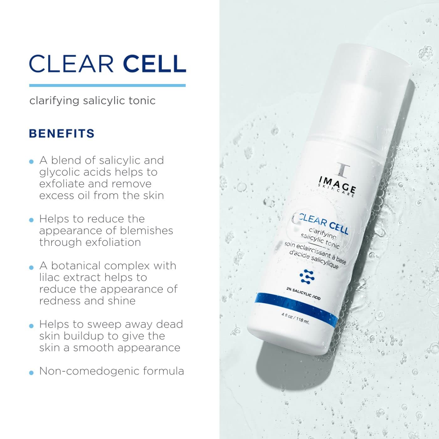 Foto 3 pulgar | Tonic Image Skincare Clear Cell, Salicílico, 120 Ml - Venta Internacional.