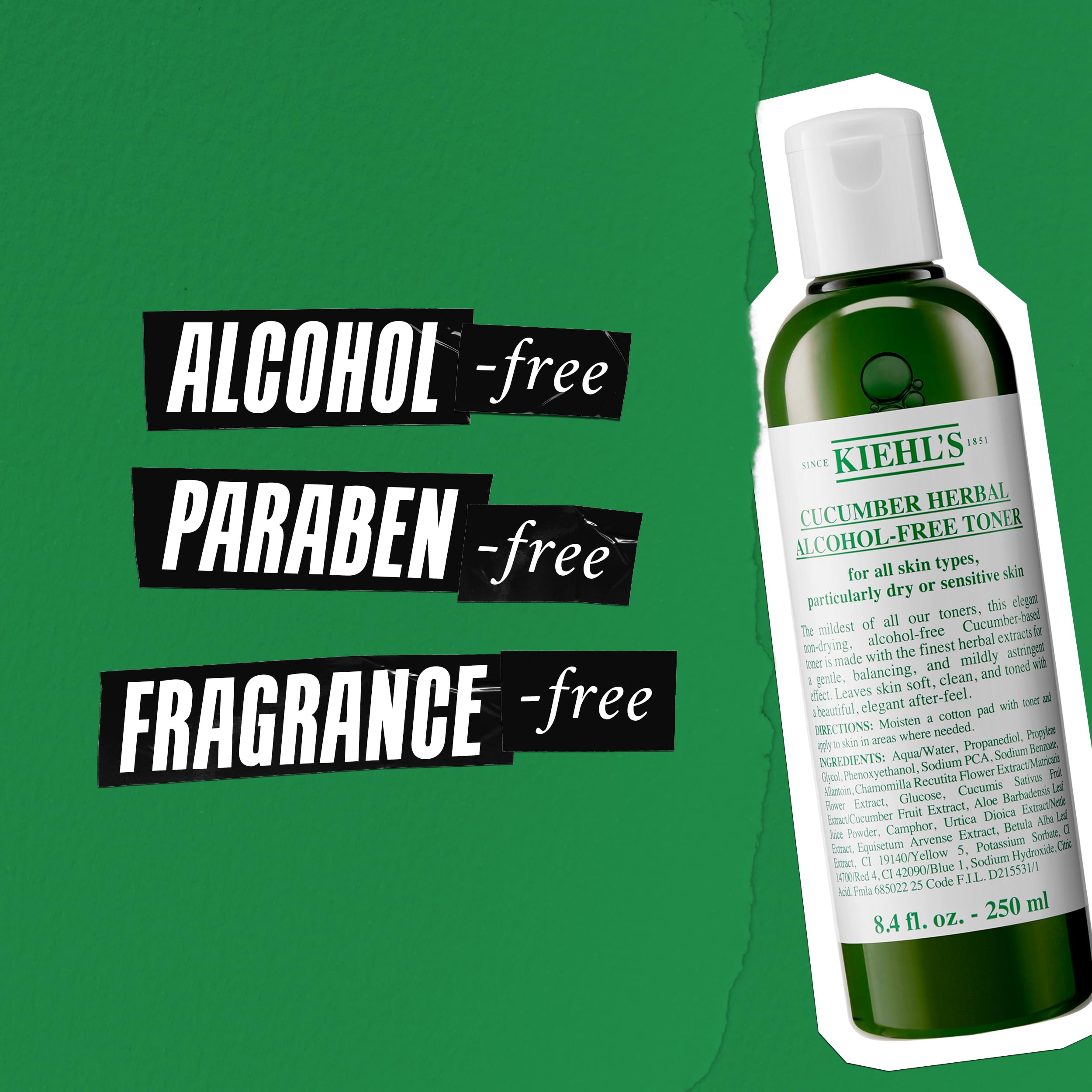 Foto 5 pulgar | Tónico Facial Kiehl's Pepino Herbal Sin Alcohol, 500 Ml - Venta Internacional.