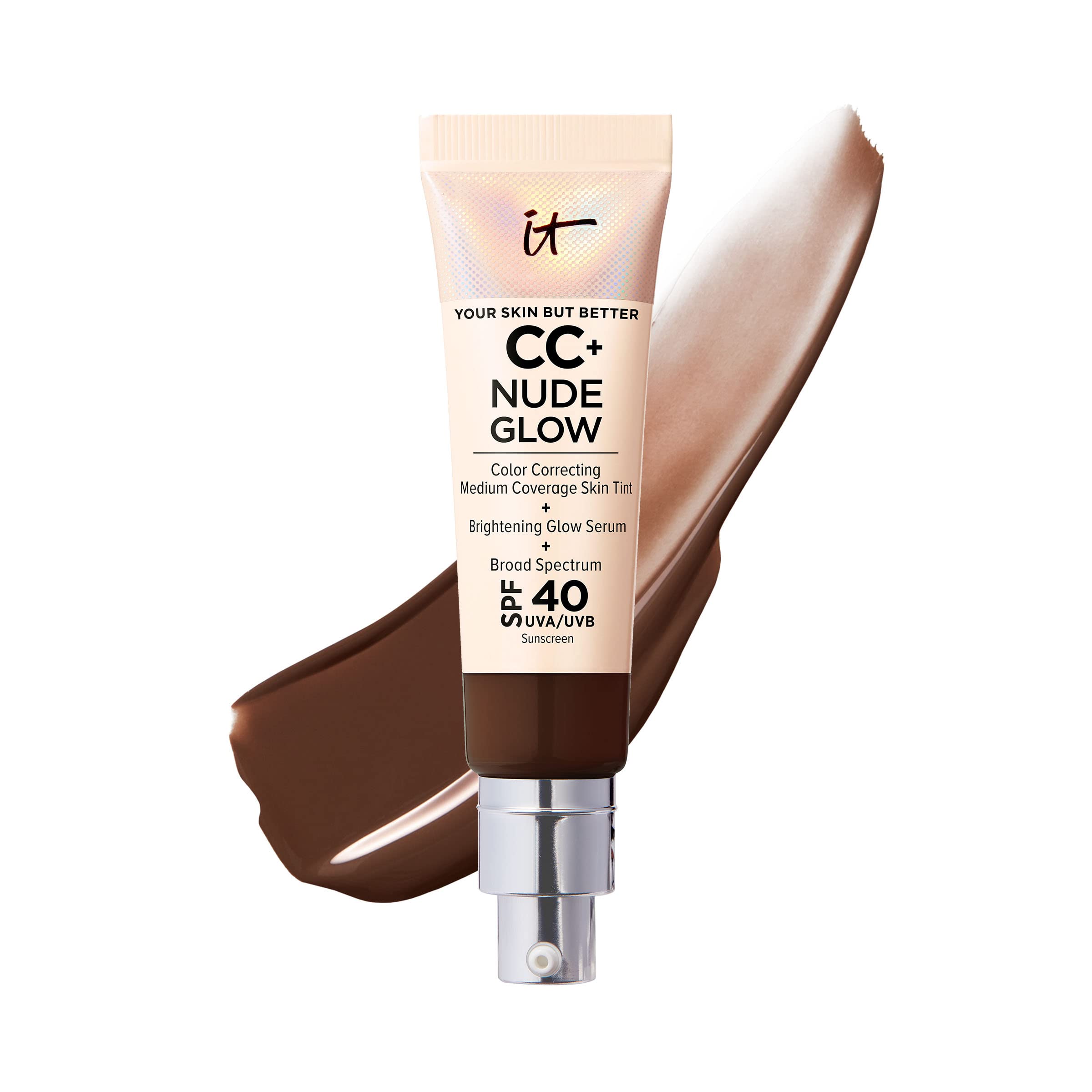 Foundation It Cosmetics Cc+ Nude Glow Deep Mocha 32 Ml Con Spf40 - Venta Internacional.