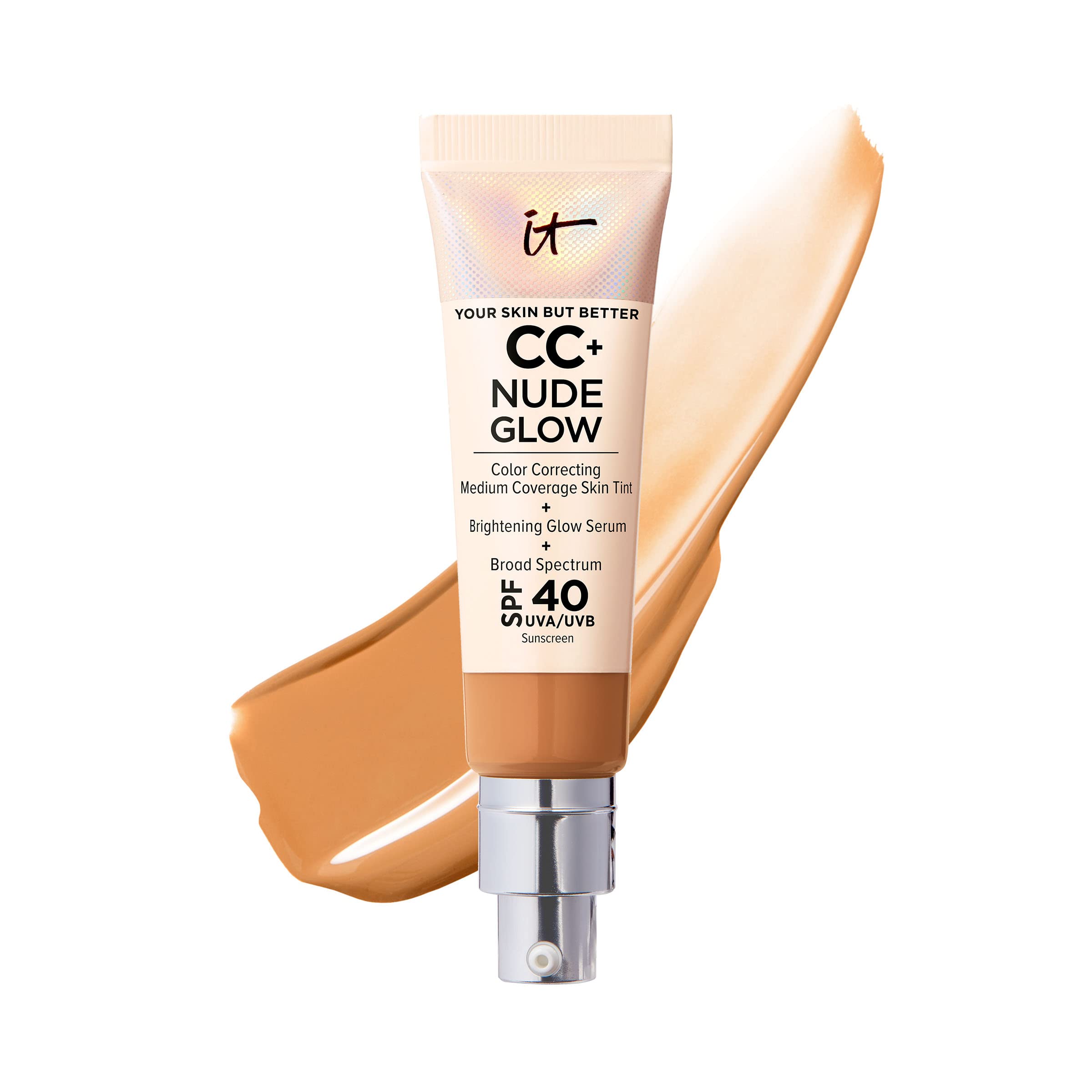 Bronceador Nude Glow Cc+ De Foundation It Cosmetics, 32 Ml, Con Factor De Protección Solar 40 - Venta Internacional.