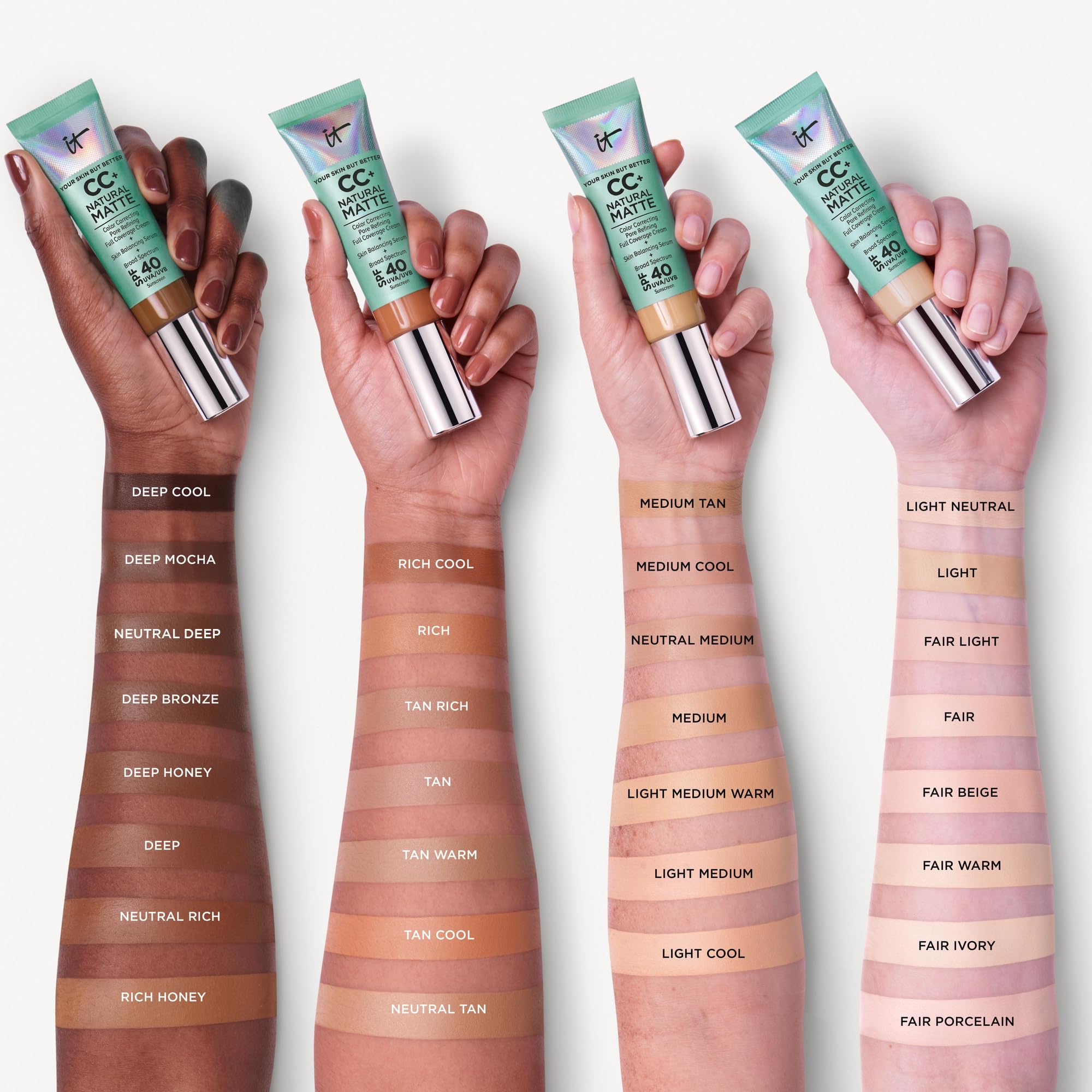 Foto 5 pulgar | Crema Mate Natural Cc + De Foundation It Cosmetics Con Factor De Protección 40 - Venta Internacional.