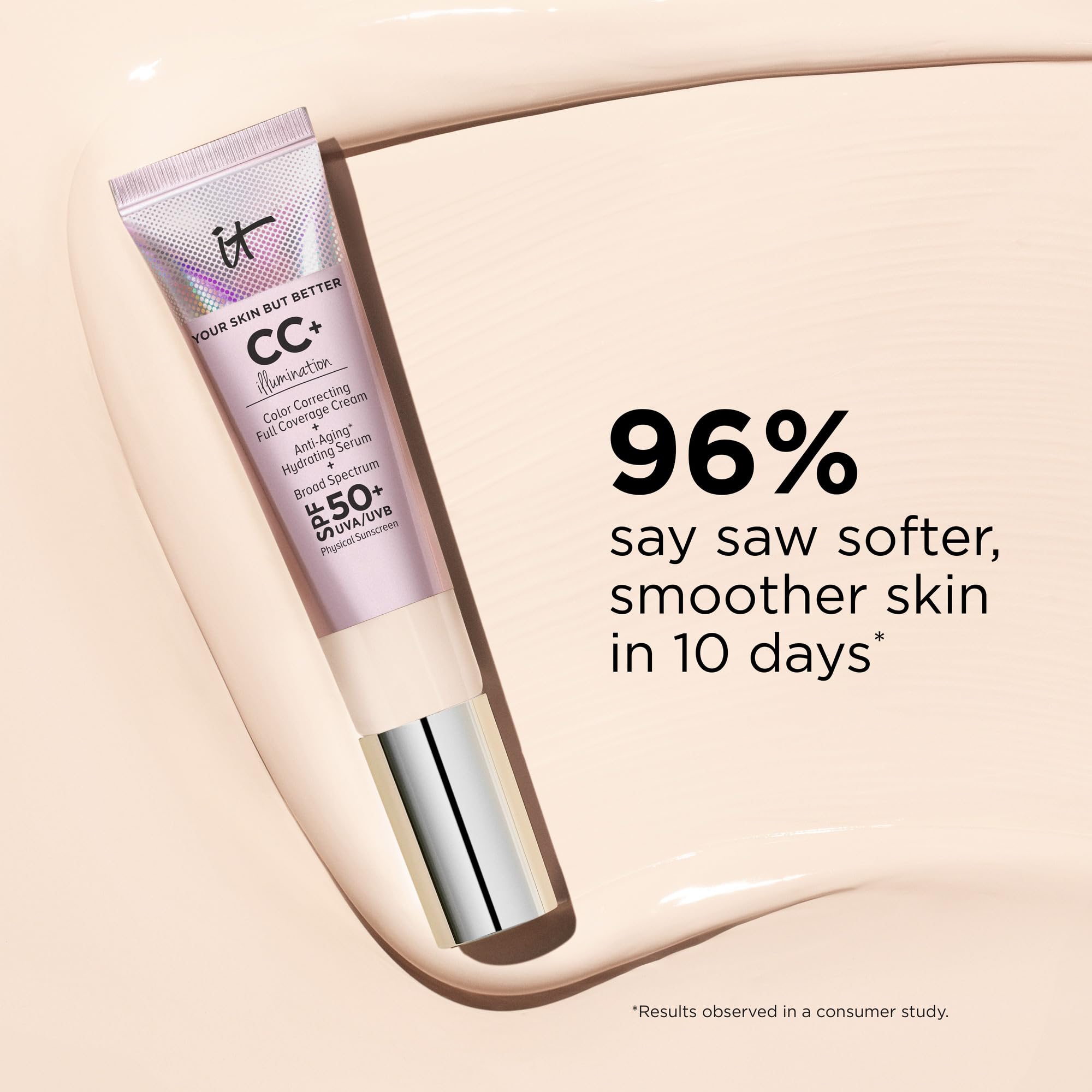 Foto 6 pulgar | Foundation It Cosmetics Your Skin But Better Cc+ Cream Illumination Spf 50+ 30 Ml - Venta Internacional.