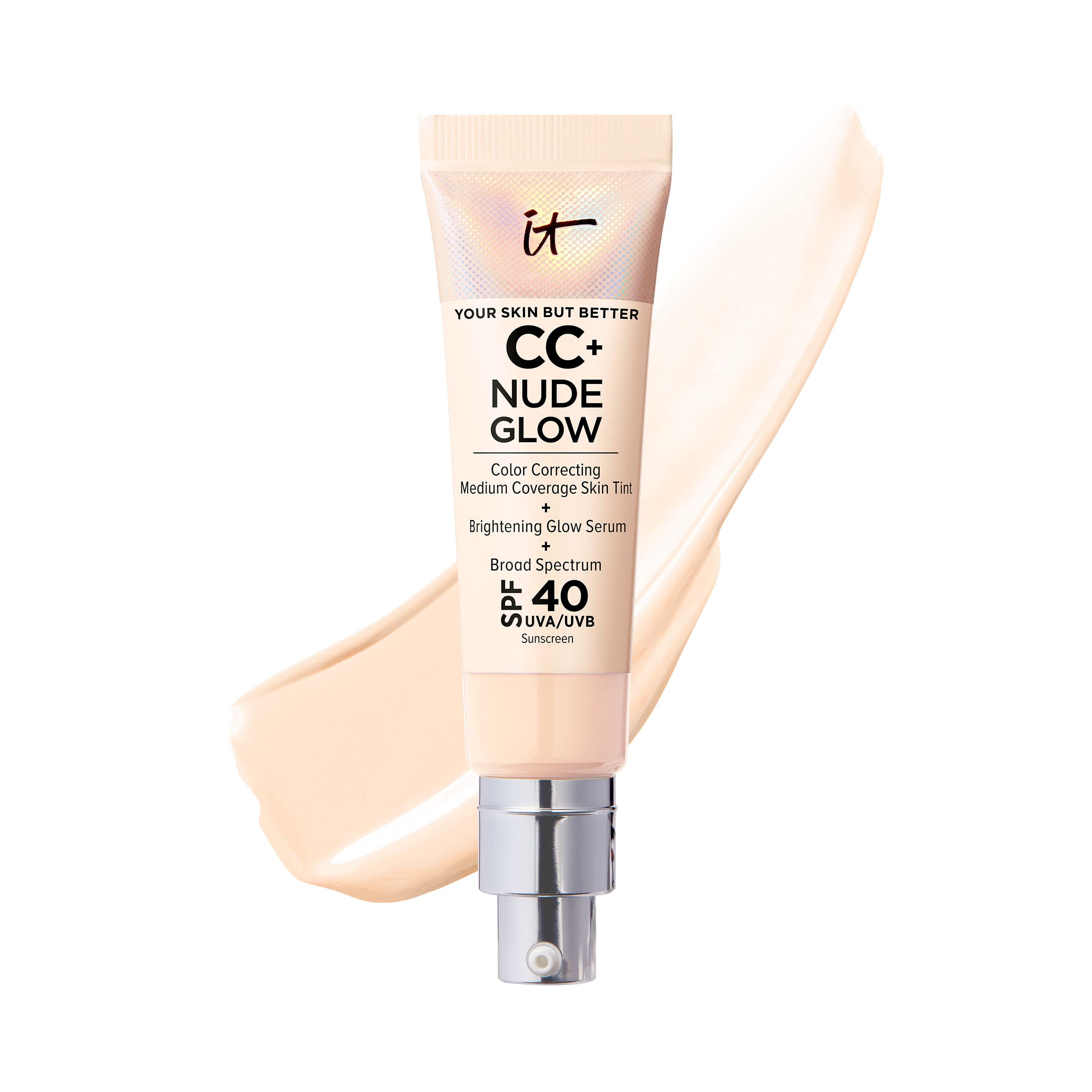 Foundation It Cosmetics Cc+ Nude Glow, Spf 40, 32 Ml, Luz Clara - Venta Internacional.