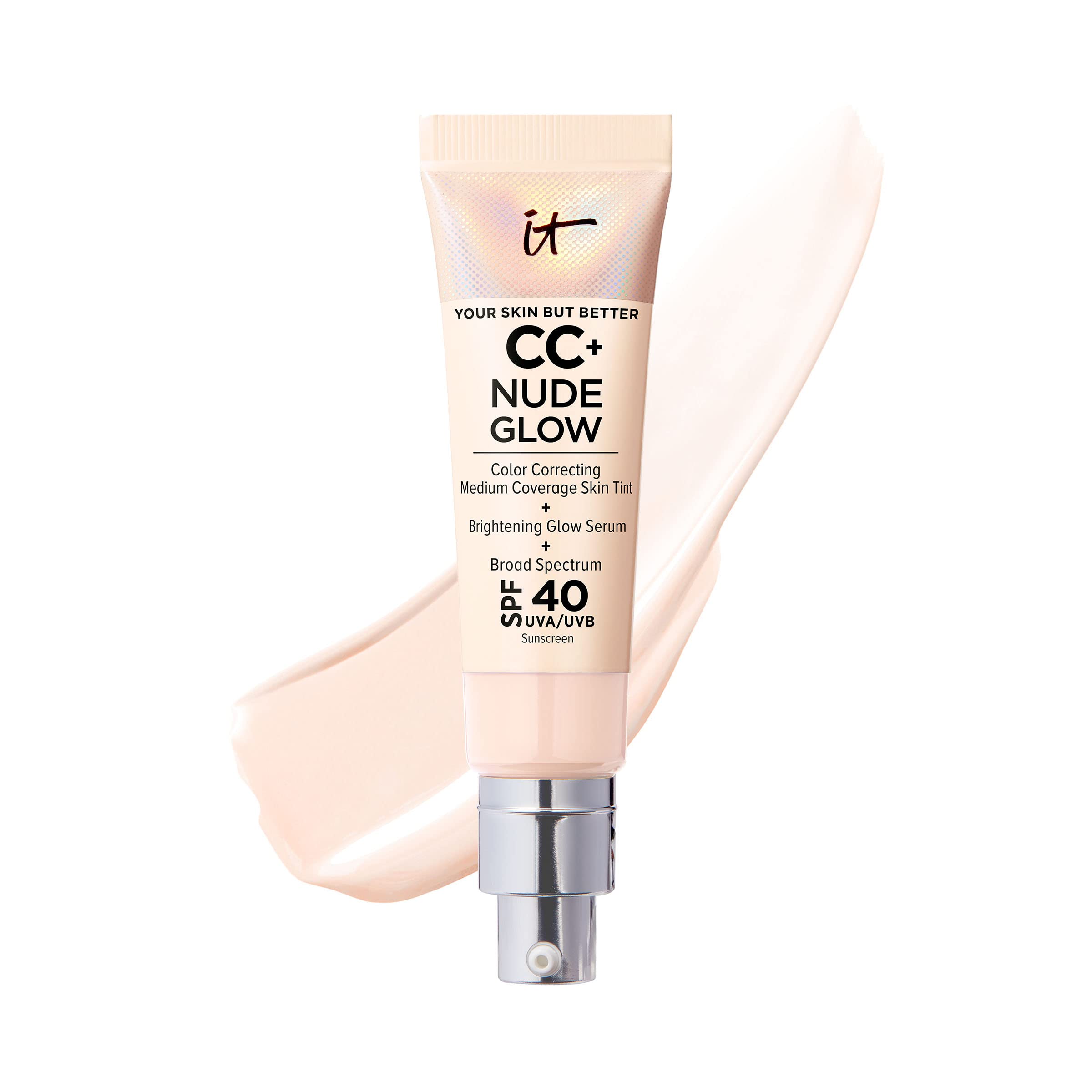 Foundation It Cosmetics Cc+ Nude Glow De 32 Ml Con Factor De Protección Solar 40 - Venta Internacional.