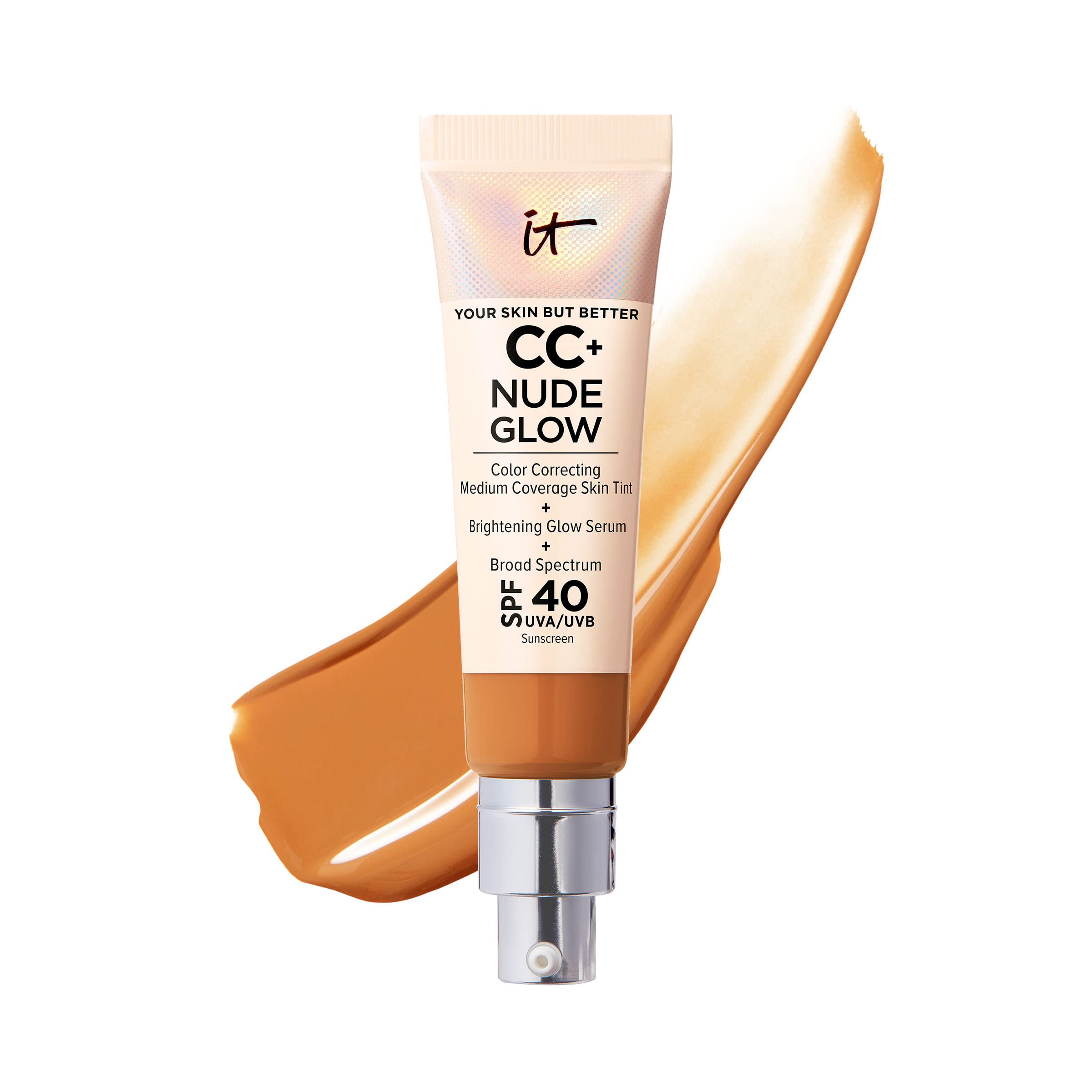 Foundation It Cosmetics Cc+ Nude Glow, Bronceado Rico, 32 Ml, Spf40 - Venta Internacional.