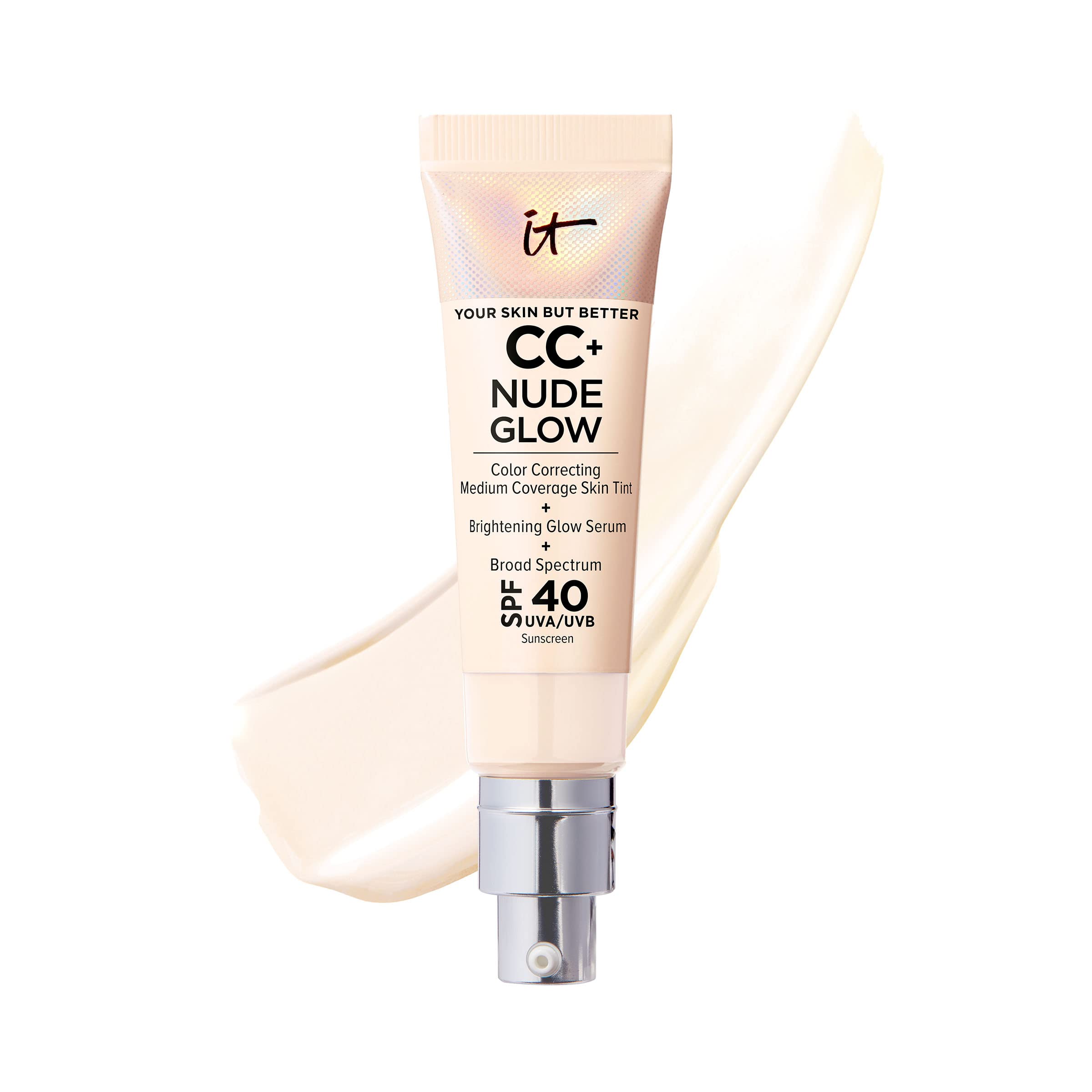 Foundation It Cosmetics Cc+ Nude Glow De 32 Ml Con Factor De Protección Solar 40 - Venta Internacional.