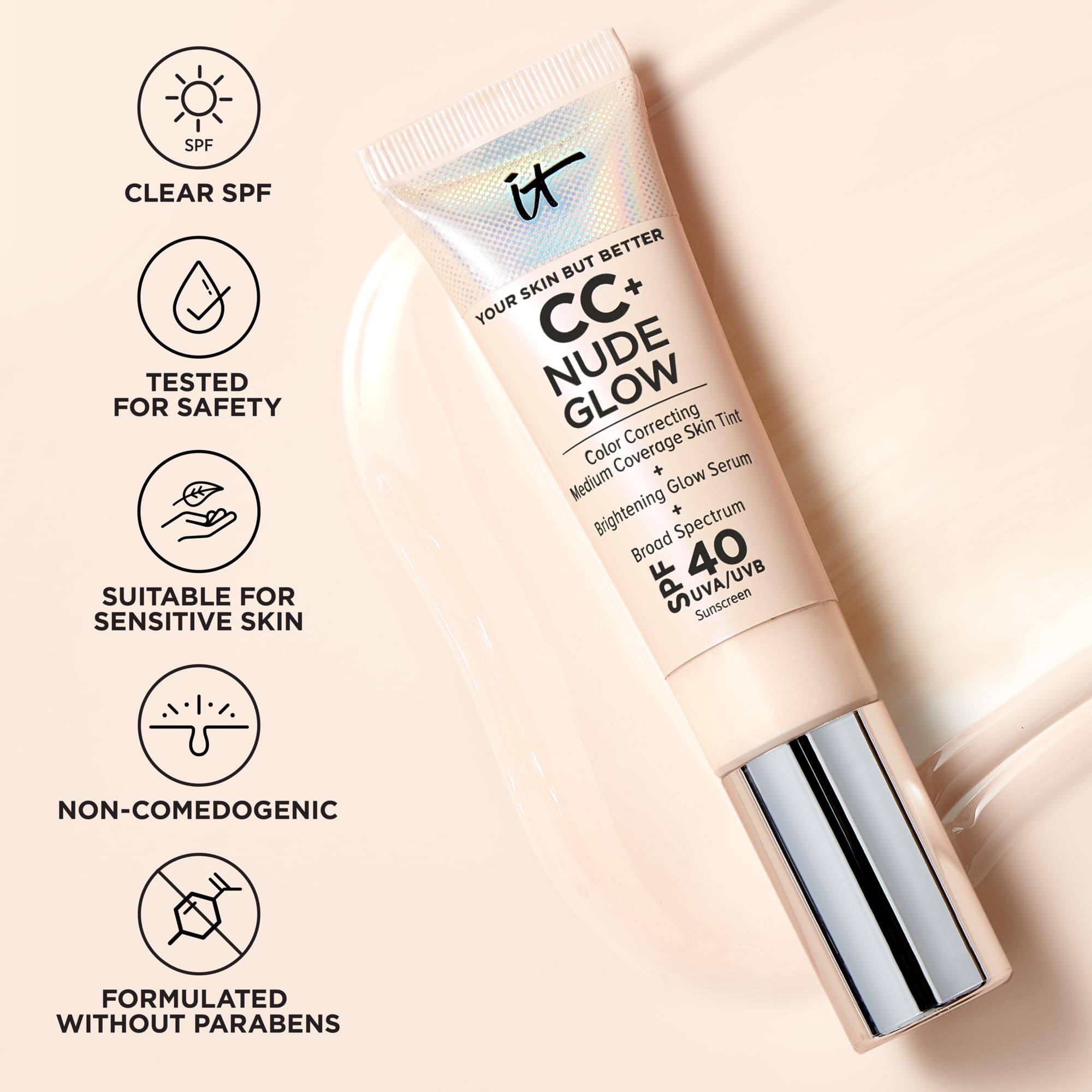 Foto 8 pulgar | Foundation It Cosmetics Cc+ Nude Glow De 32 Ml Con Factor De Protección Solar 40 - Venta Internacional.