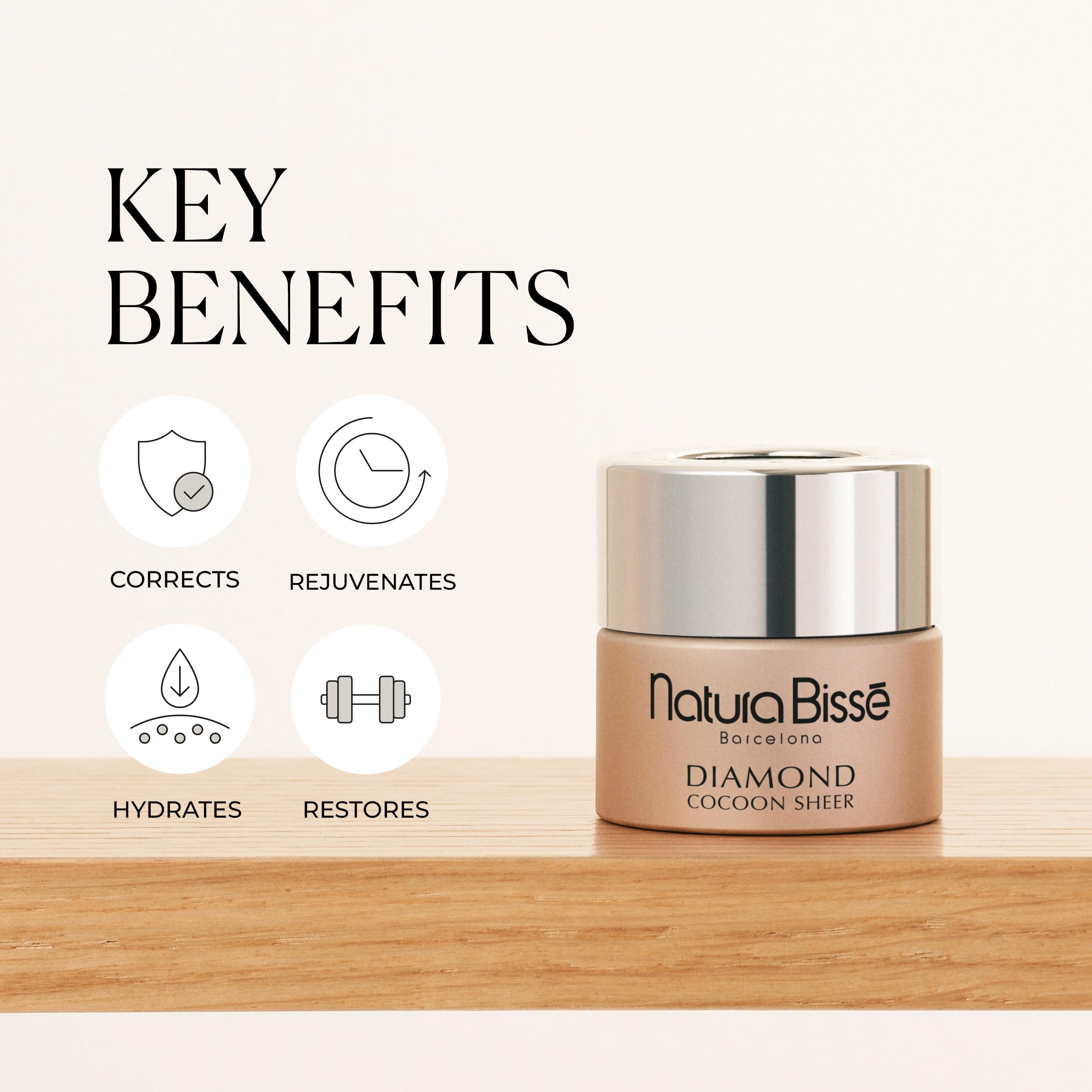 Foto 4 pulgar | Crema Hidratante Natura Bissé Diamond Cocoon Sheer Cream 15 Ml - Venta Internacional.
