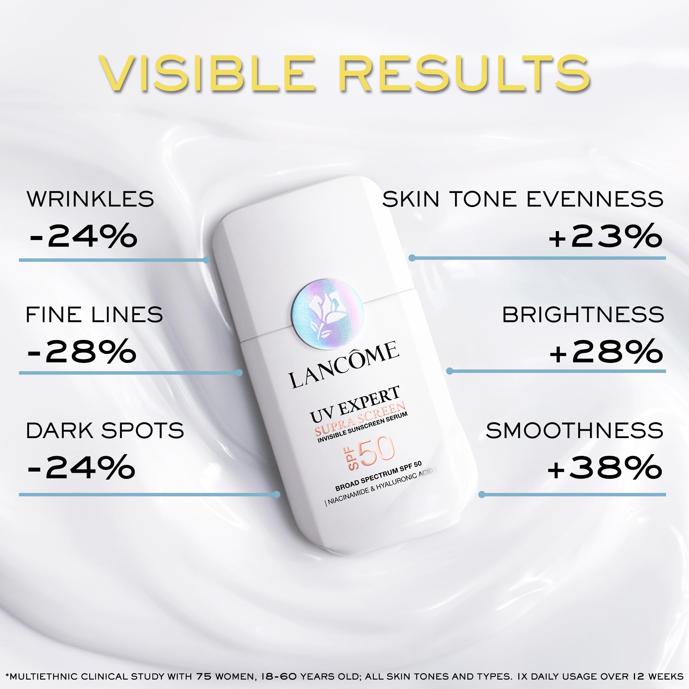 Foto 7 pulgar | Crema Solar Supra Screen Invisible Serum De Lancôme, Spf 50+, 30 Ml - Venta Internacional.
