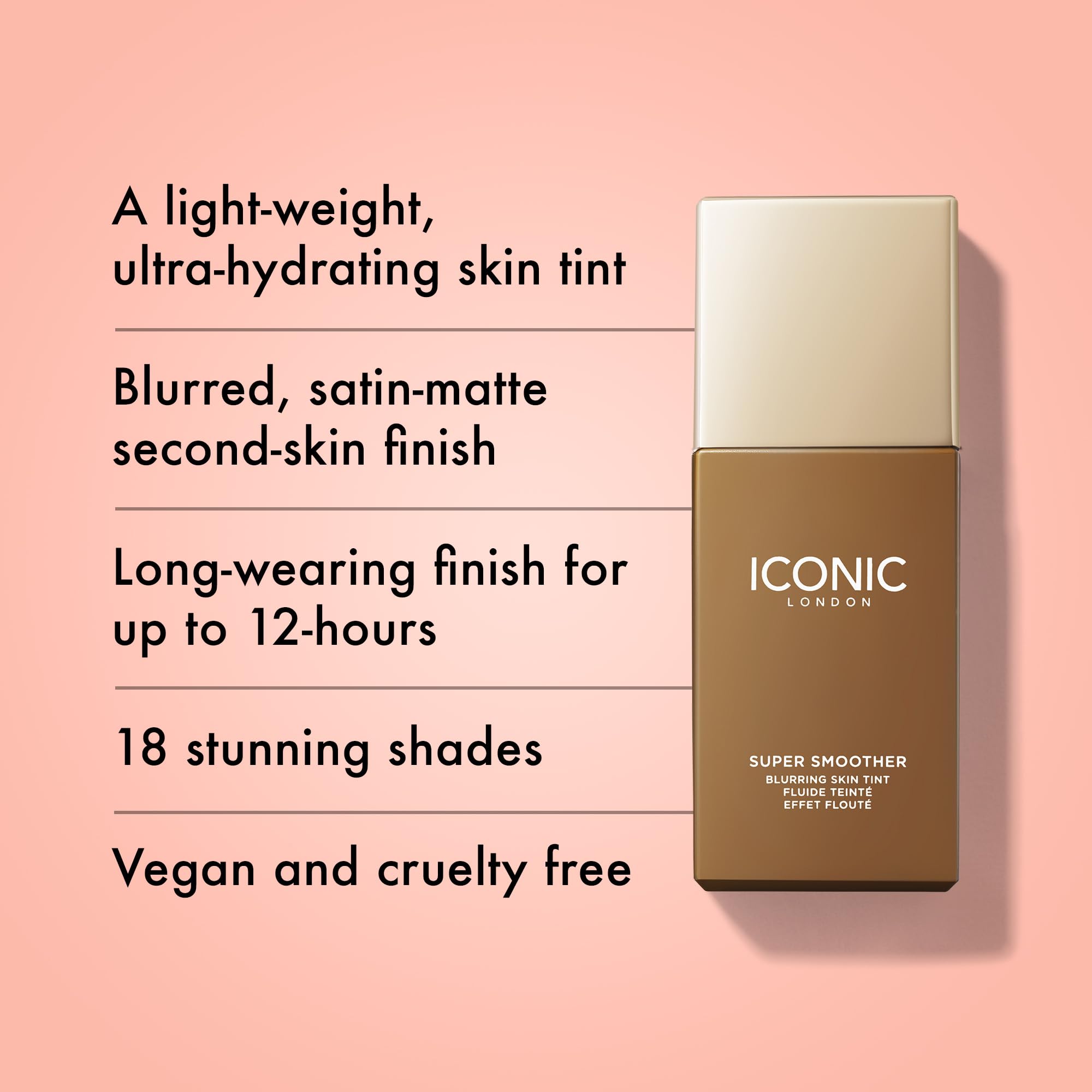 Foto 3 pulgar | Crema Hidratante Con Color Iconic London Super Smoother Bluring - Venta Internacional.