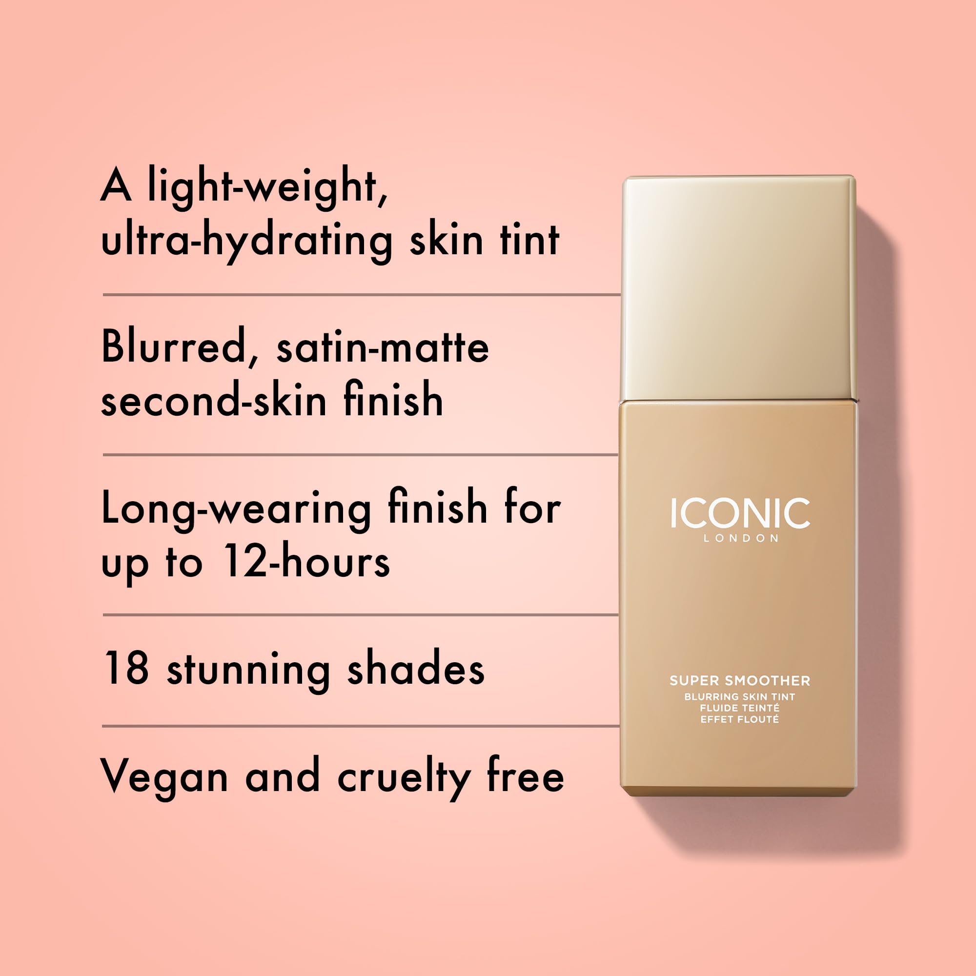 Foto 2 | Crema Hidratante Con Color Iconic London Super Smoother Bluring - Venta Internacional.