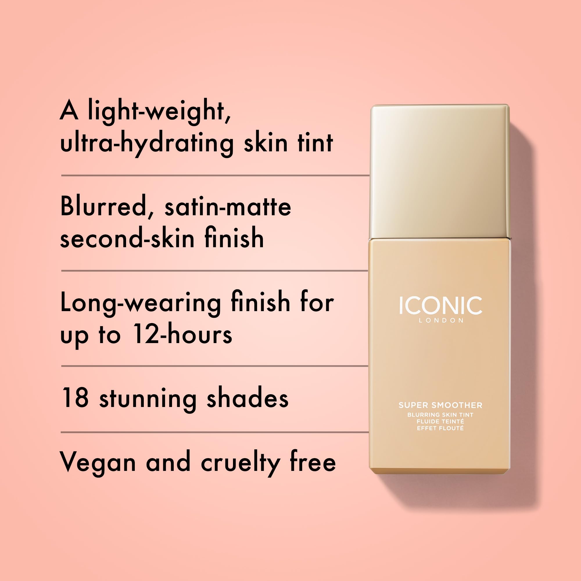 Foto 2 | Crema Hidratante Con Color Iconic London Super Smoother Bluring - Venta Internacional.