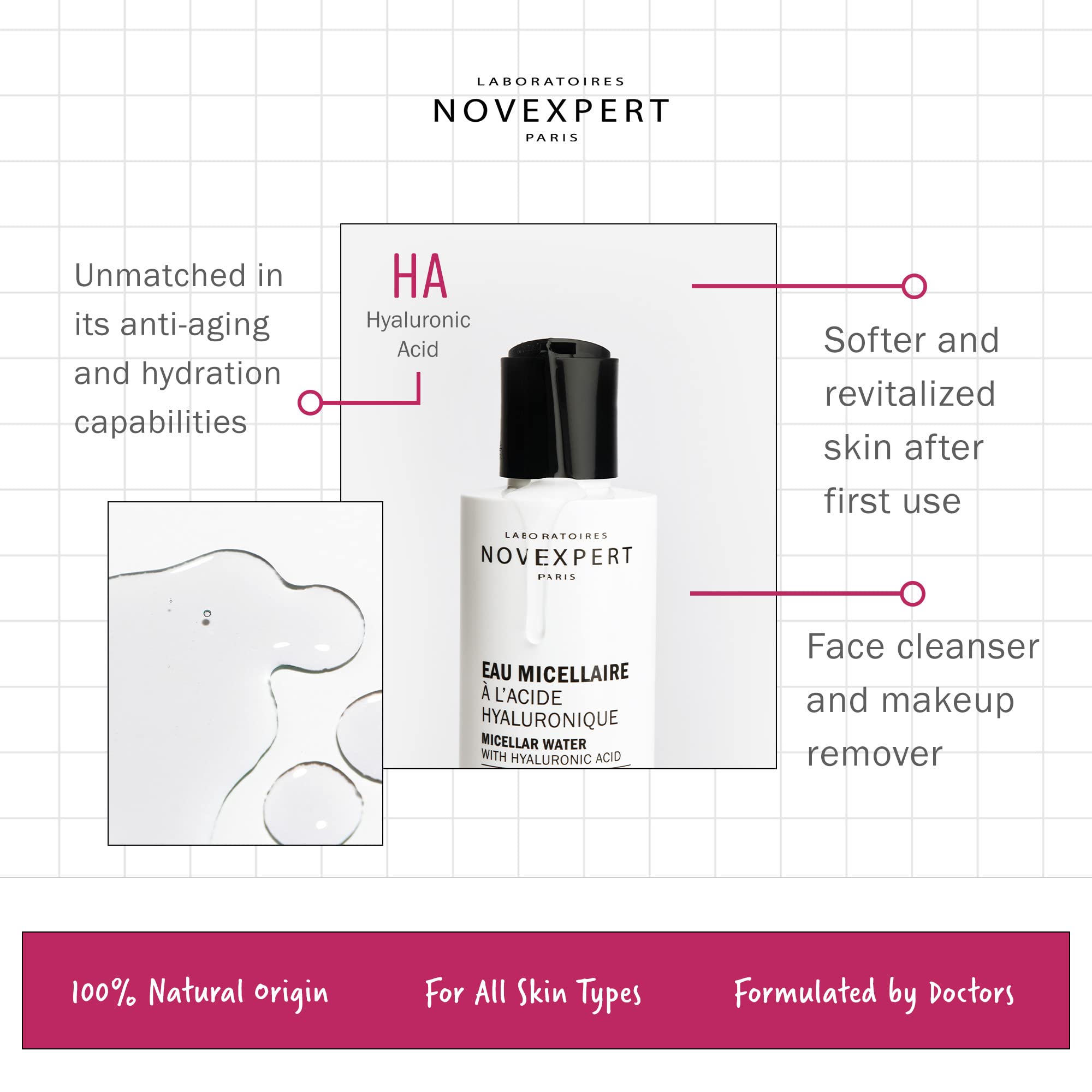 Foto 2 | Desmaquillante Novexpert Agua Micelar Antienvejecimiento 200 Ml - Venta Internacional.