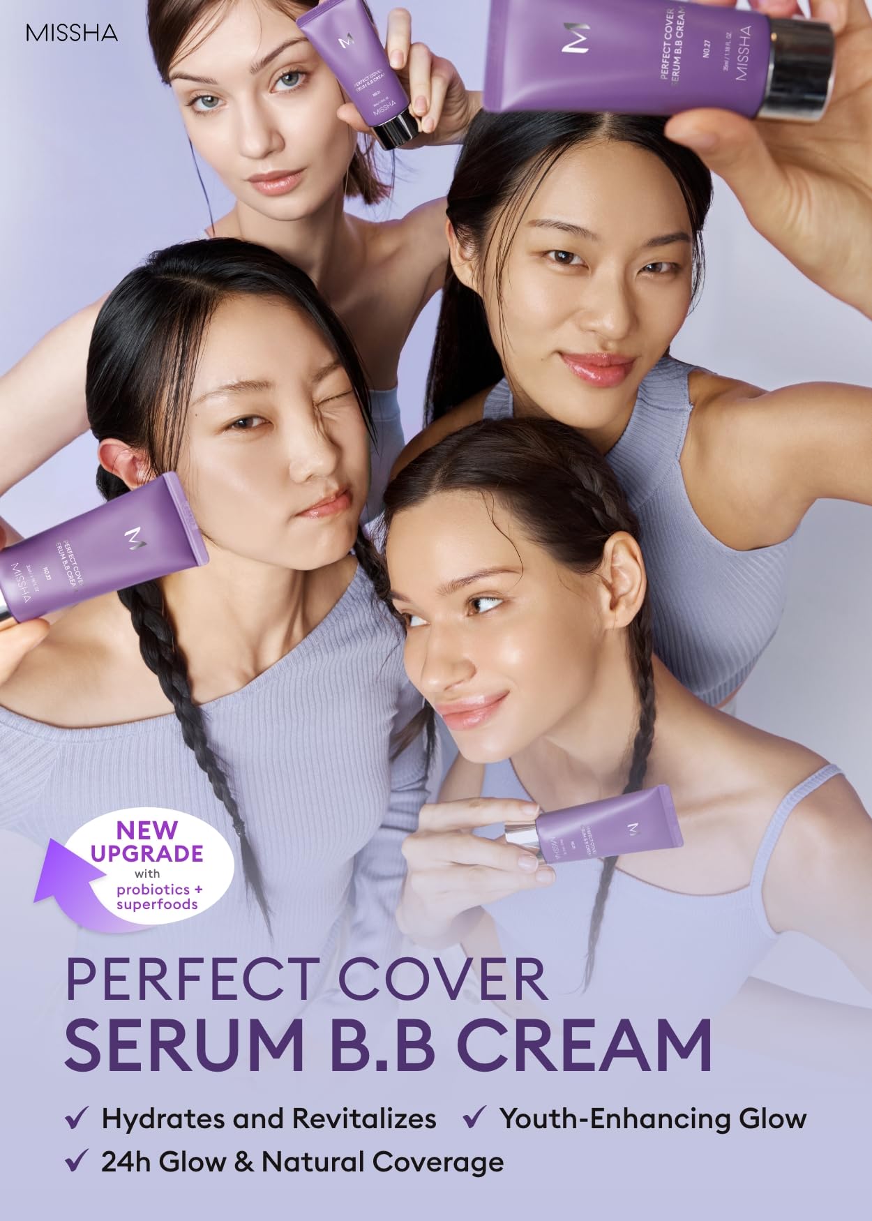 Foto 3 pulgar | Sérum Bb Cream Missha M Perfect Cover N.º 25, Color Beige Cálido, 35 Ml - Venta Internacional.