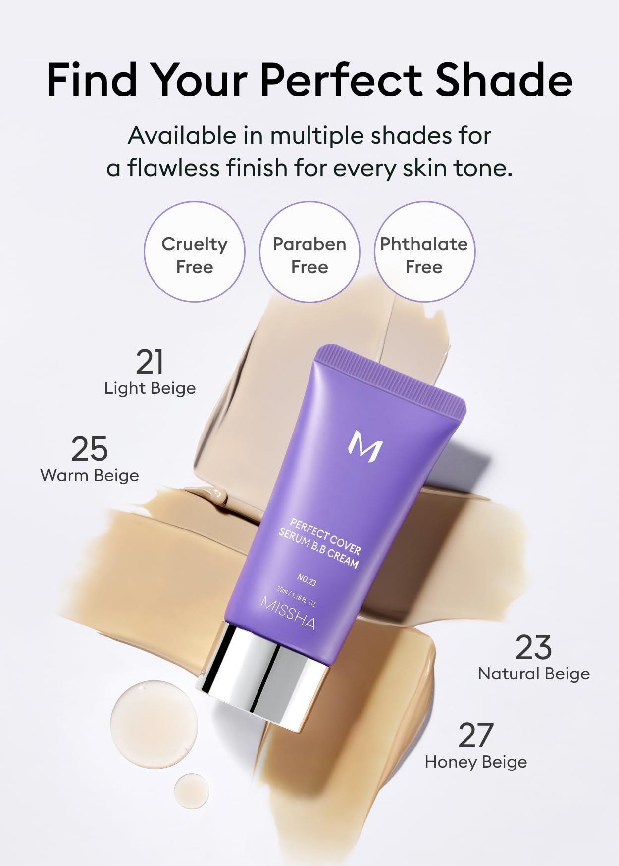 Foto 8 pulgar | Sérum Bb Cream Missha M Perfect Cover N.º 25, Color Beige Cálido, 35 Ml - Venta Internacional.