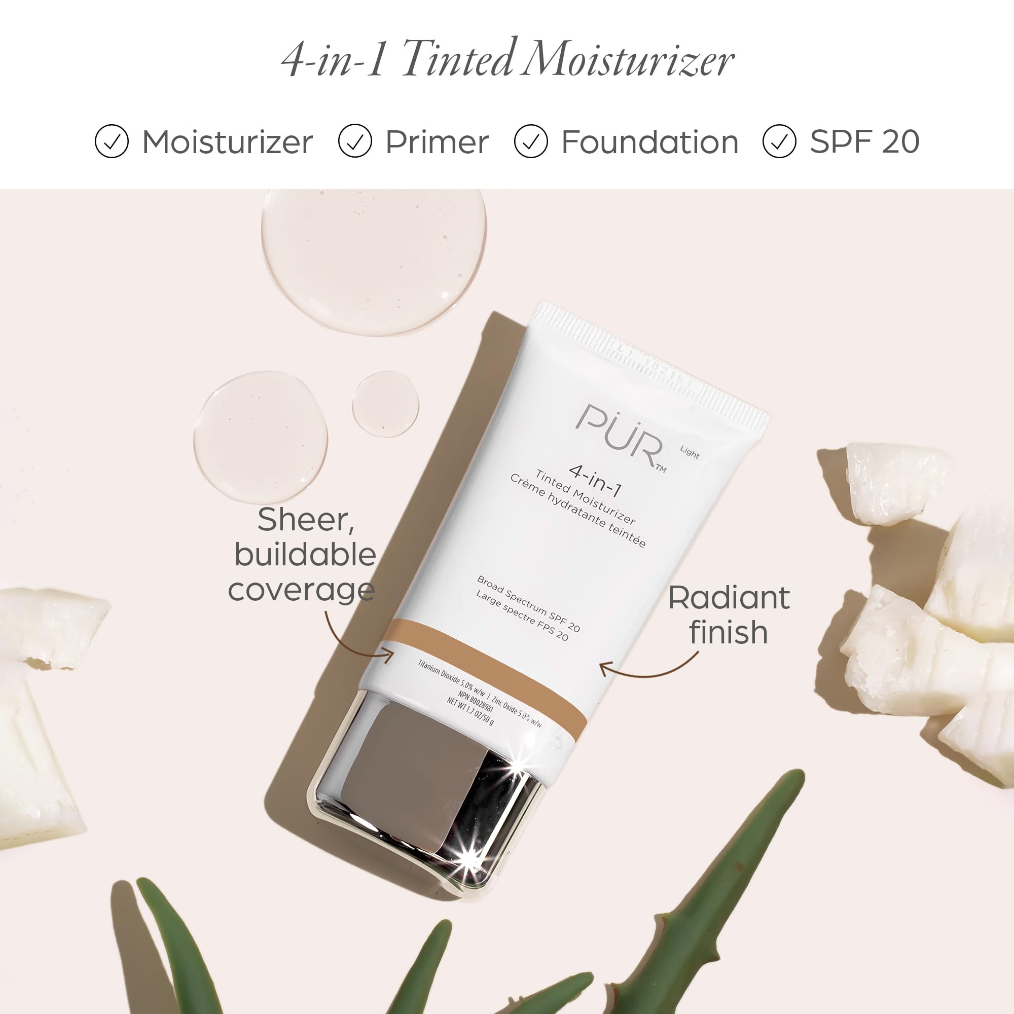 Foto 3 pulgar | Crema Hidratante Con Color Pür 4 En 1 Con Spf 20 Hydrating Vegan - Venta Internacional.