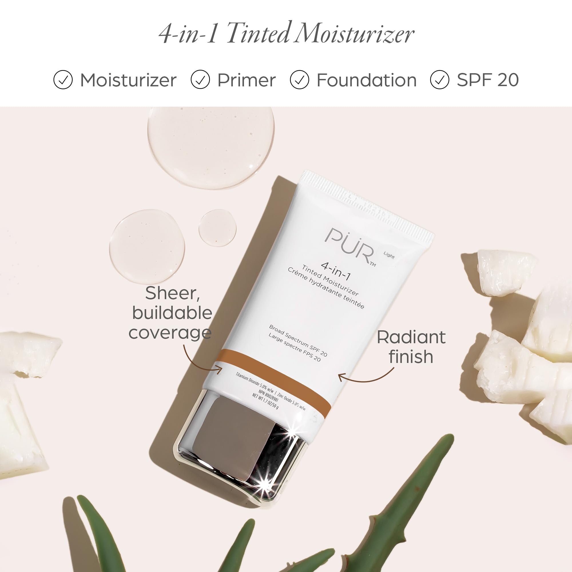 Foto 3 pulgar | Crema Hidratante Con Color Pür 4 En 1, Spf 20, Arena Bronceadora Vegana Hidratante - Venta Internacional.