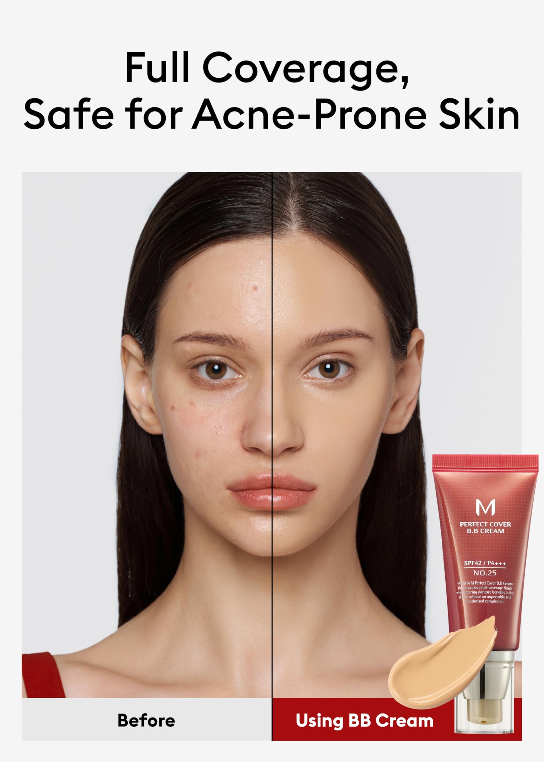 Foto 4 | Crema Hidratante Con Color Missha M Perfect Bb Cream N.º 25, Color Beige Cálido - Venta Internacional.