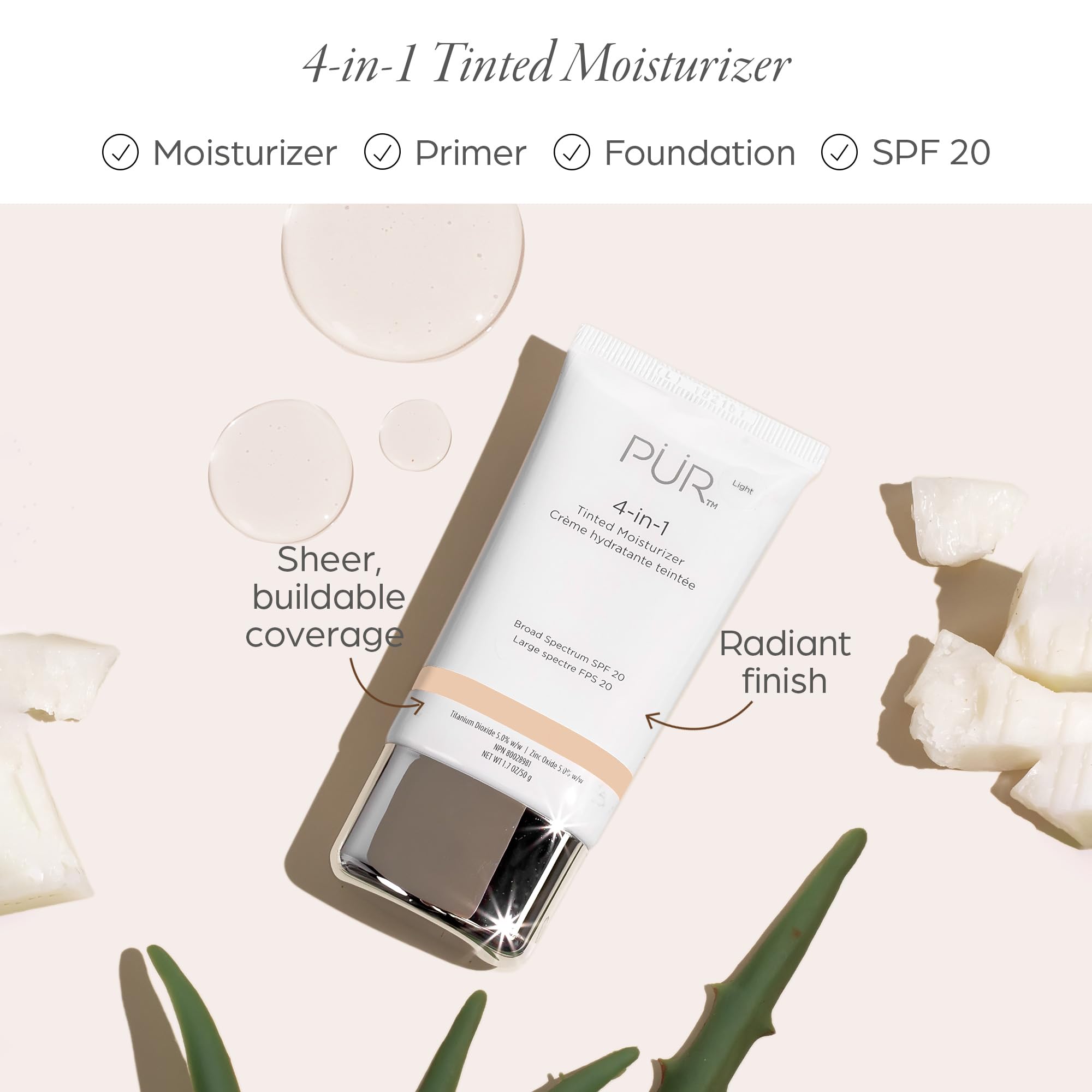 Foto 3 pulgar | Crema Hidratante Con Color Pür 4 En 1 Con Spf 20 Hydrating Vegan - Venta Internacional.