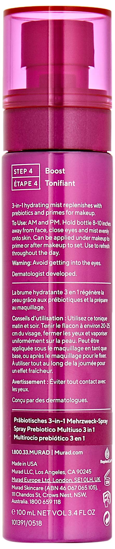 Foto 3 pulgar | Multi Mist 3 En 1 Murad Prebytic Para El Cuidado De La Piel - Venta Internacional.