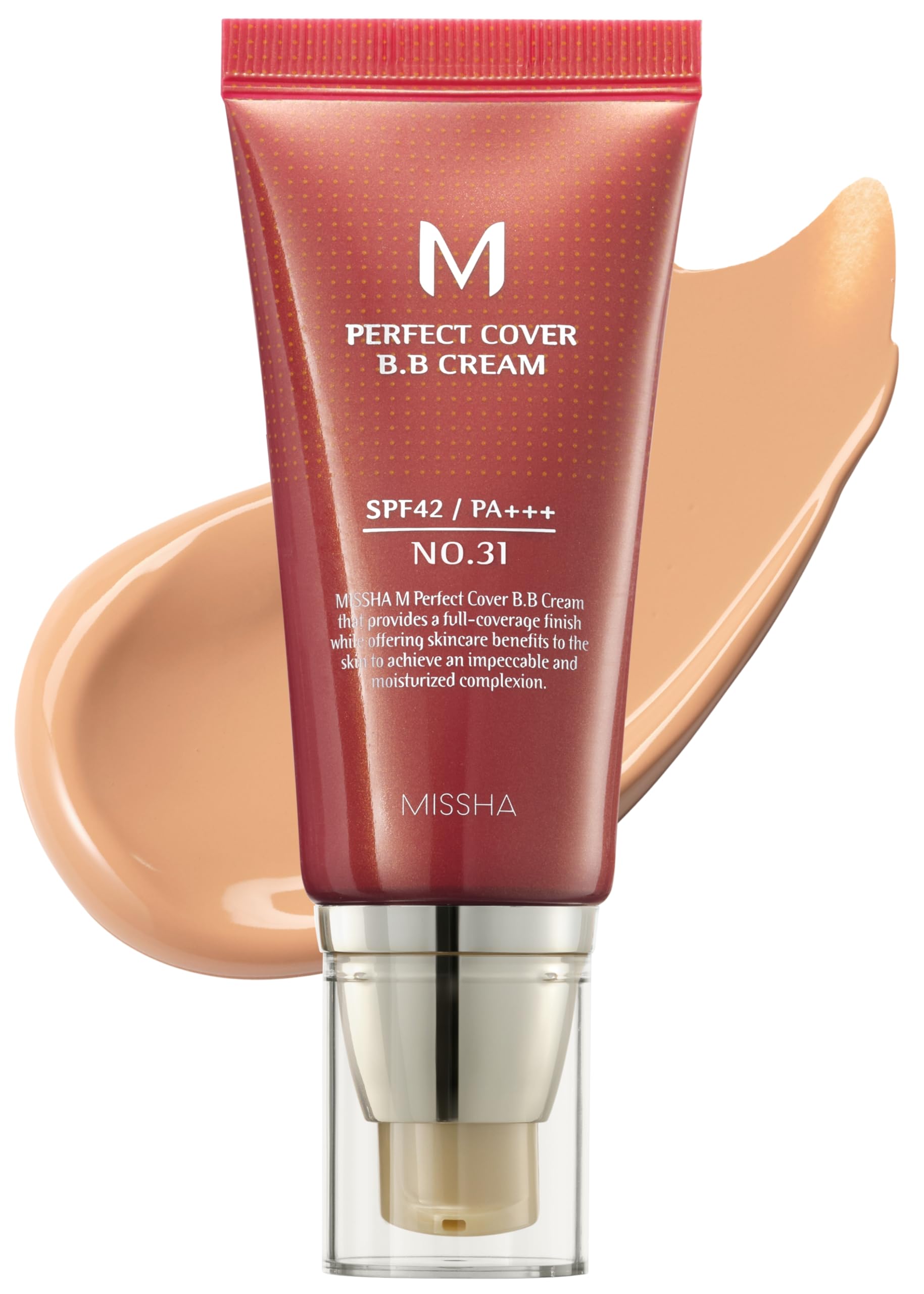 Crema Bb Missha M Perfect Cover N.º 31, Color Beige Dorado, 50 Ml, Spf42 - Venta Internacional.