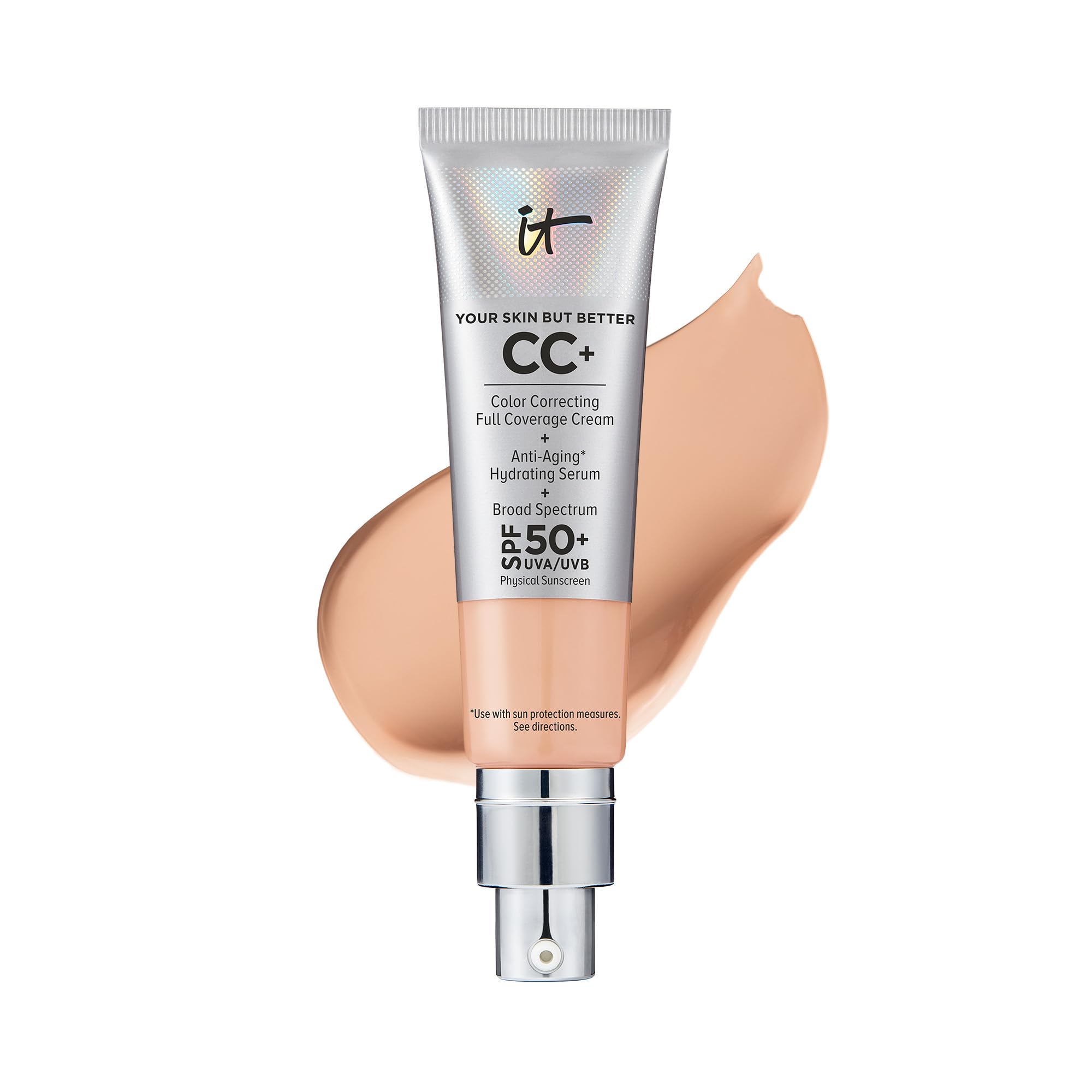 Base De Maquillaje De Cobertura Total Cc+ Cream It Cosmetics, Spf 50, 30 Ml - Venta Internacional.