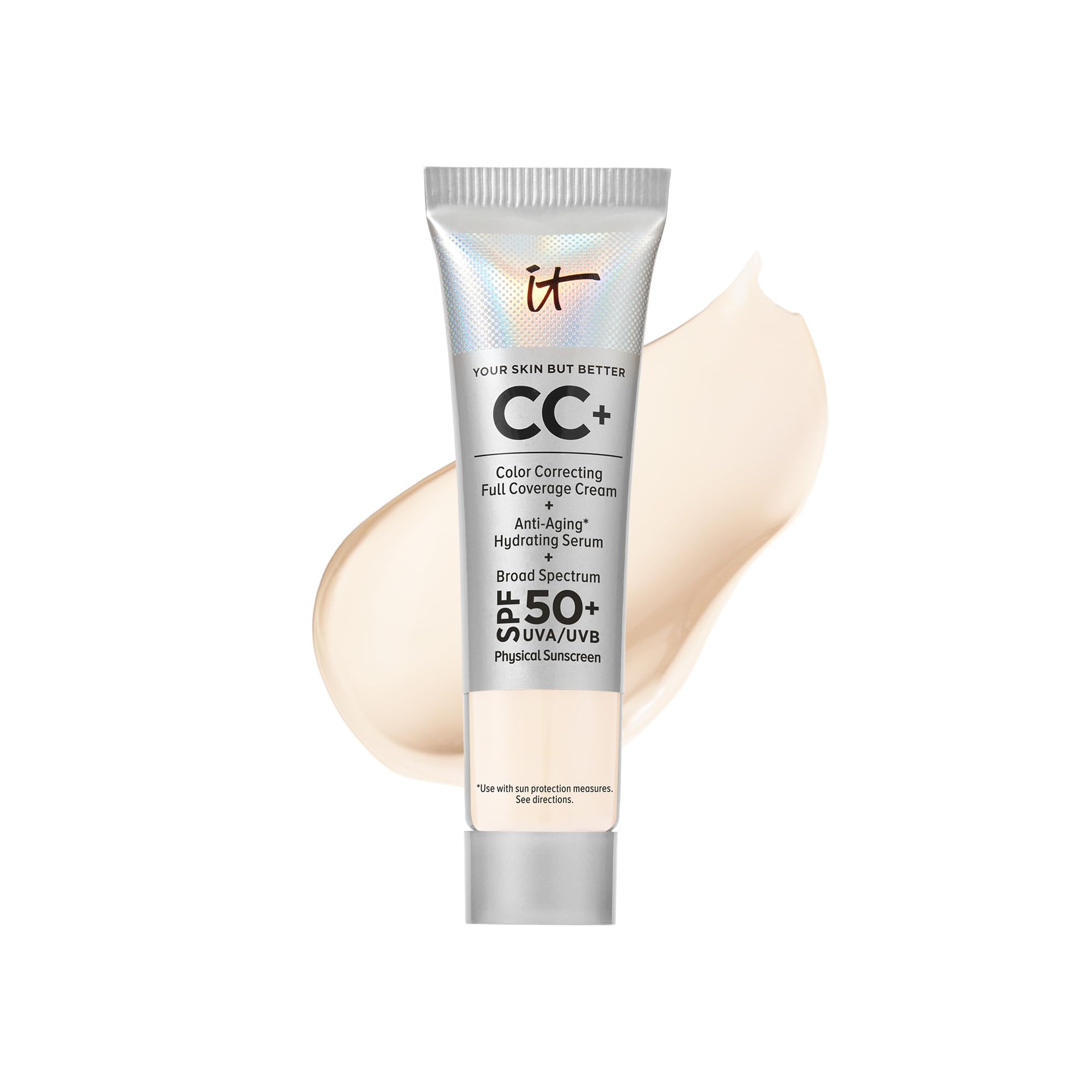 Base De Maquillaje De Cobertura Total Cc+ Cream It Cosmetics, Spf 50, 12 Ml - Venta Internacional.