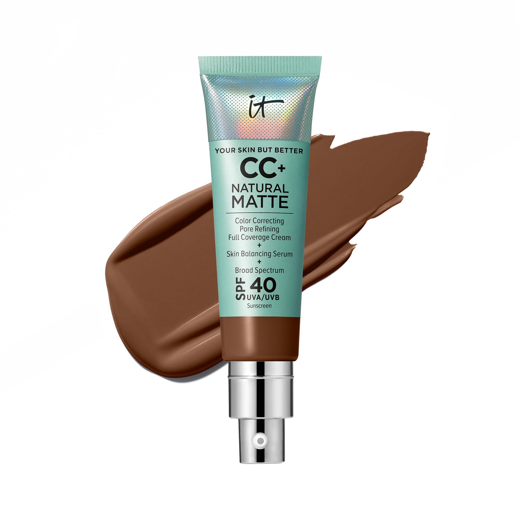 Foto 2 pulgar | Base De Maquillaje Cc+ Cream, It Cosmetics, Color Bronce Oscuro Mate Natural - Venta Internacional.