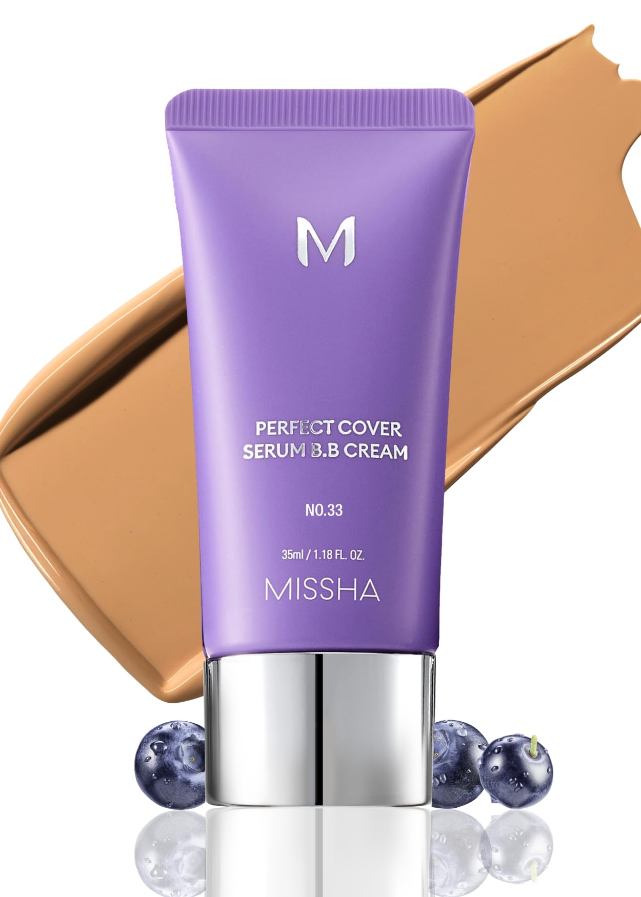 Sérum Bb Cream Missha M Perfect Cover N.º 33, Color Bronceado, 35 Ml - Venta Internacional.
