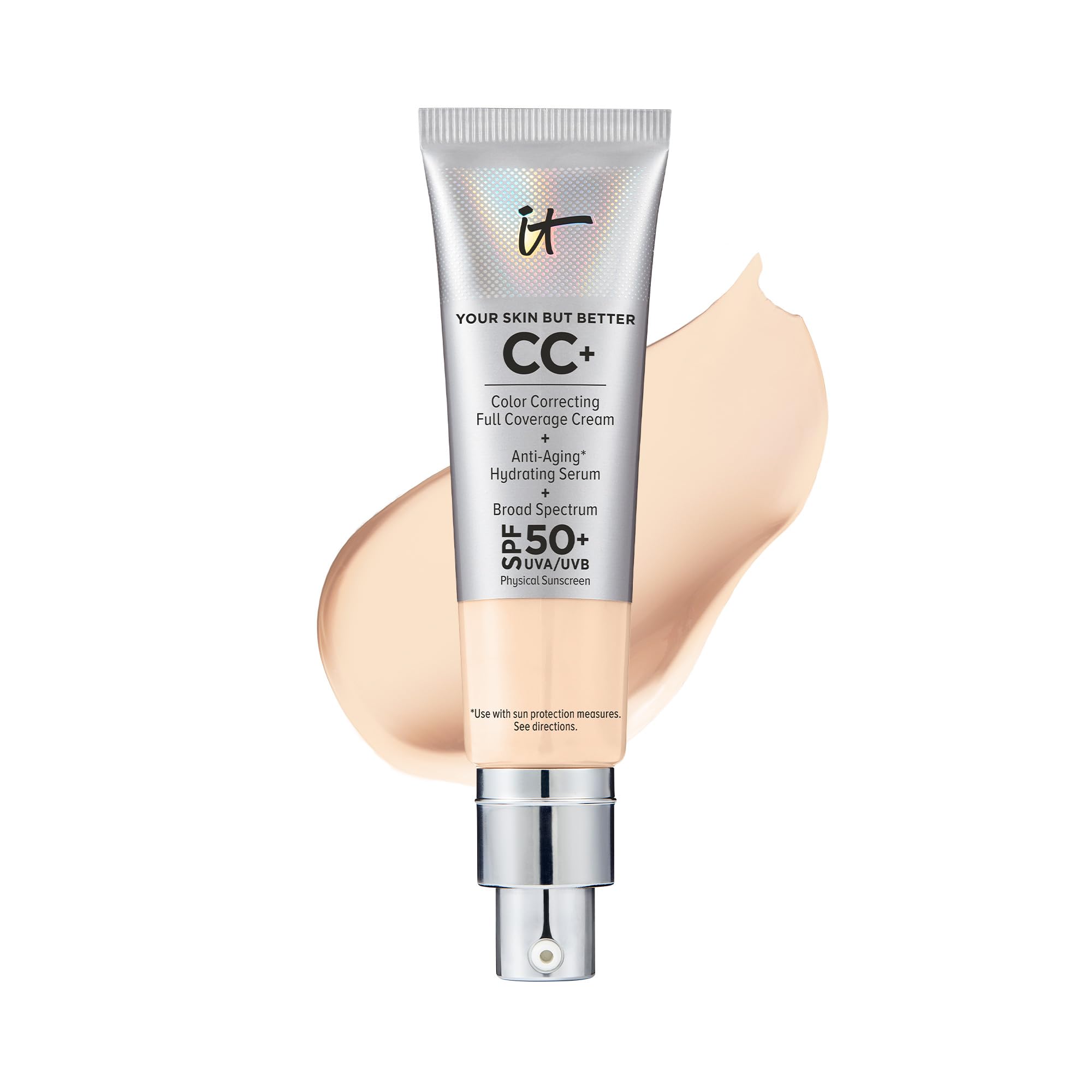 Base De Maquillaje De Cobertura Total Cc+ Cream It Cosmetics, Spf 50, 30 Ml - Venta Internacional.
