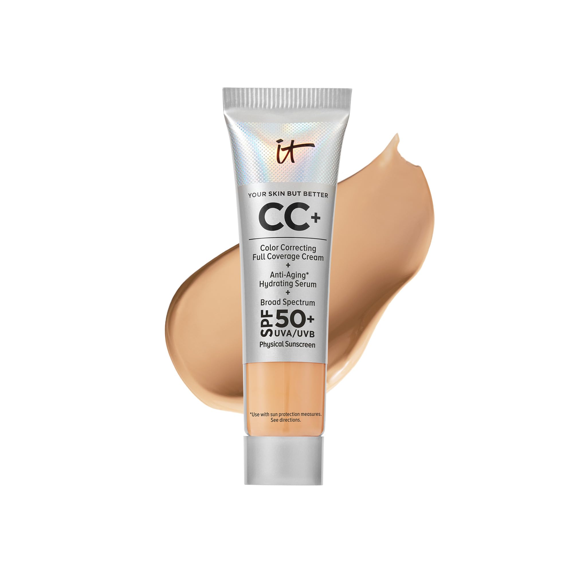 Cc+ Cream It Cosmetics De Viaje, Tamaño Mediano, Bronceado, Spf50, 12 Ml - Venta Internacional.