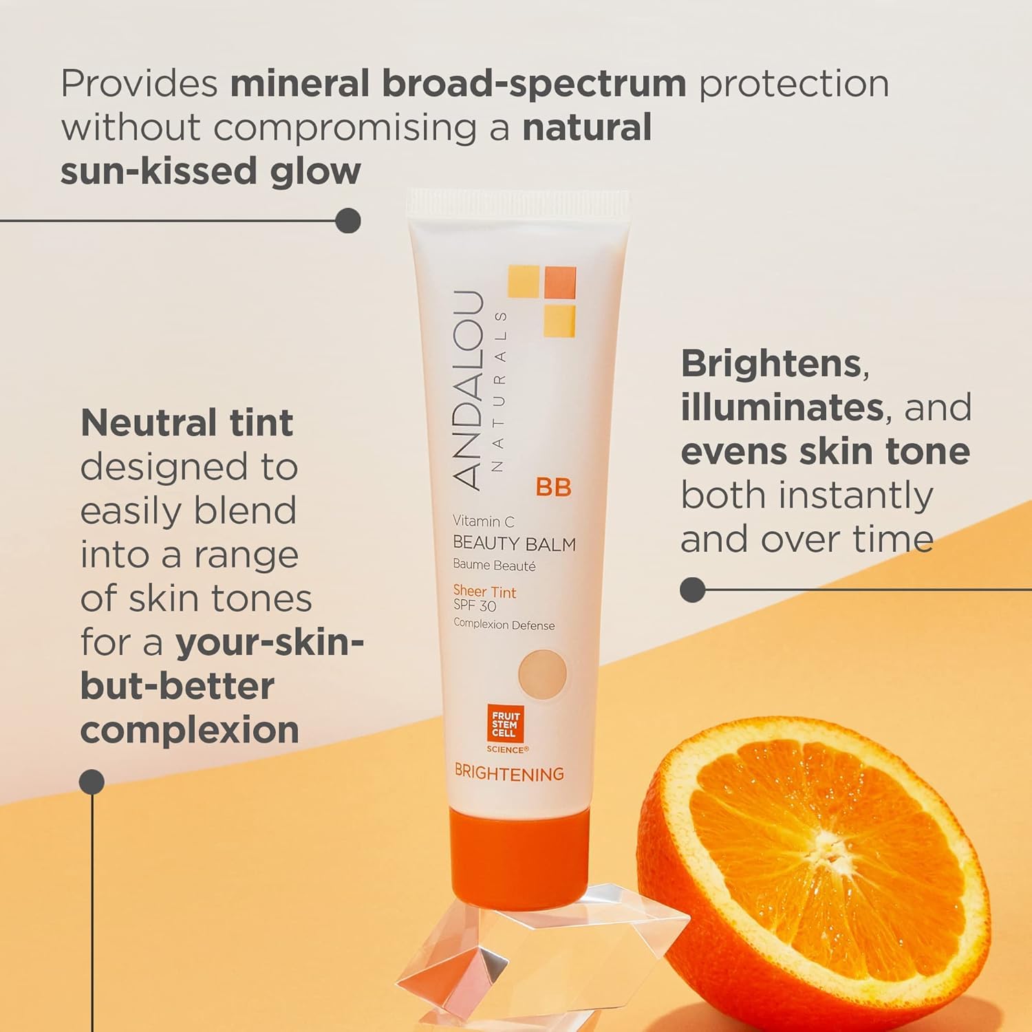 Foto 3 pulgar | Crema Bb Andalou Naturals Con Vitamina C, Spf 30, 60 Ml - Venta Internacional.