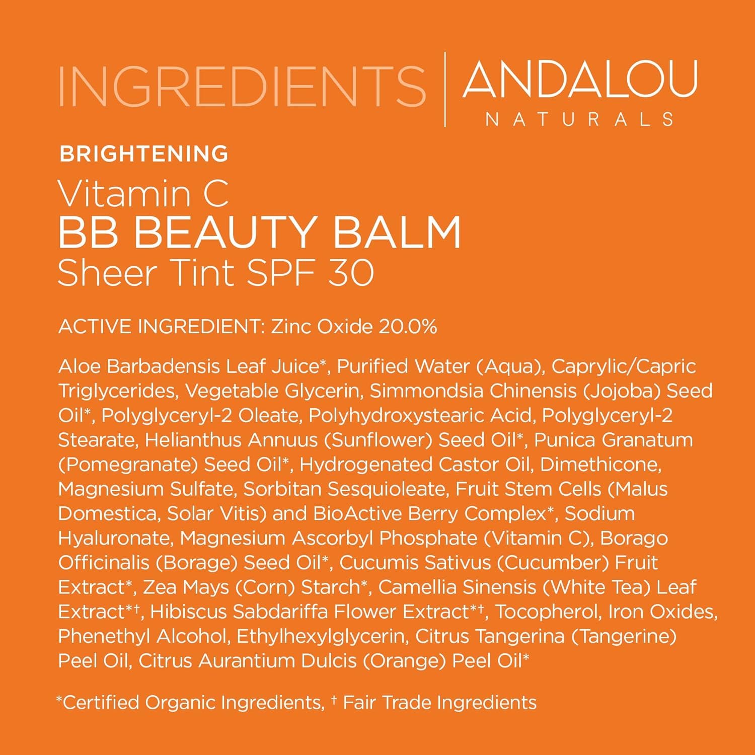 Foto 8 pulgar | Crema Bb Andalou Naturals Con Vitamina C, Spf 30, 60 Ml - Venta Internacional.
