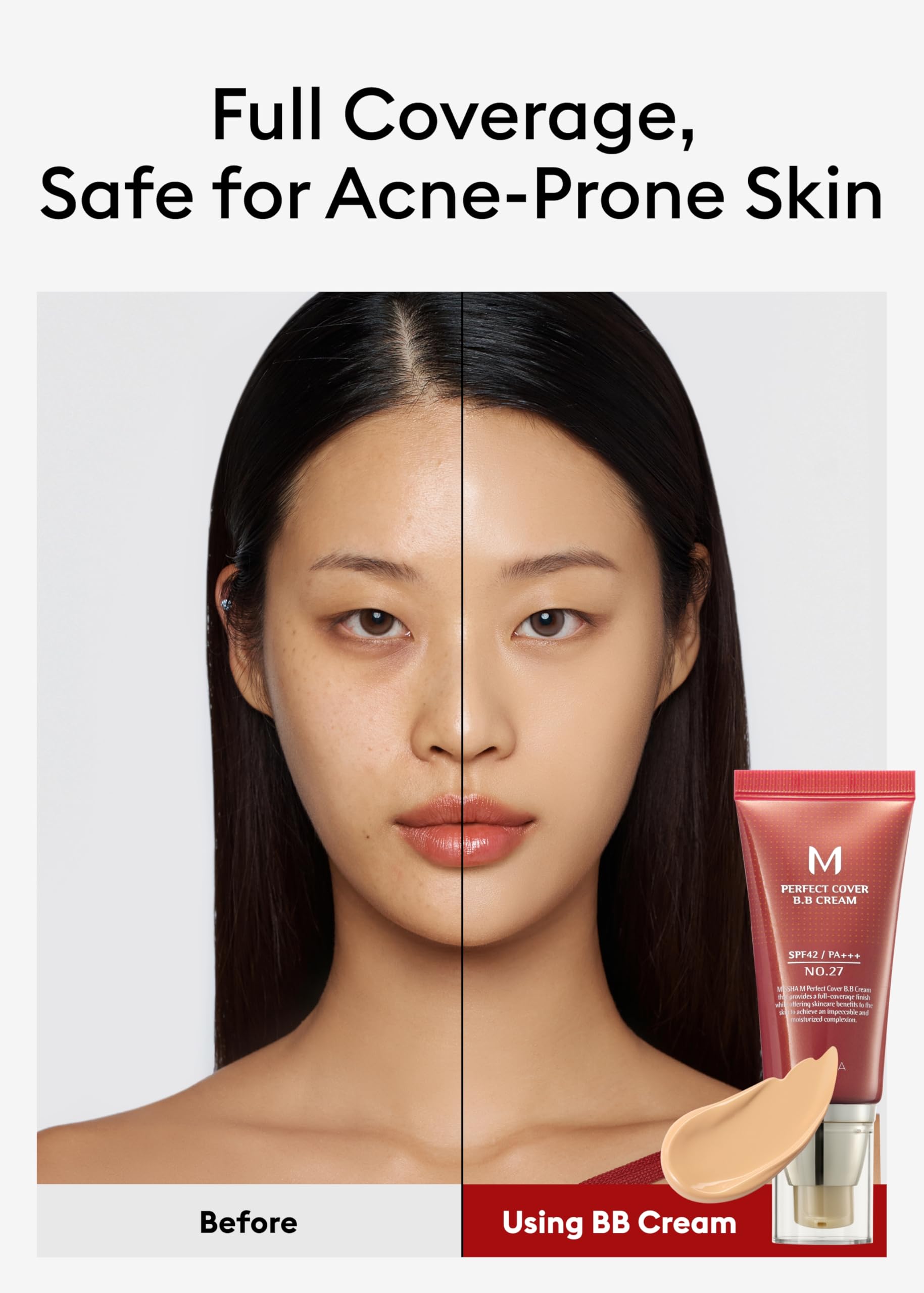 Foto 2 | Crema Bb Missha M Perfect Cover N.º 27  Color Miel  50 Ml  Spf42 - Venta Internacional.