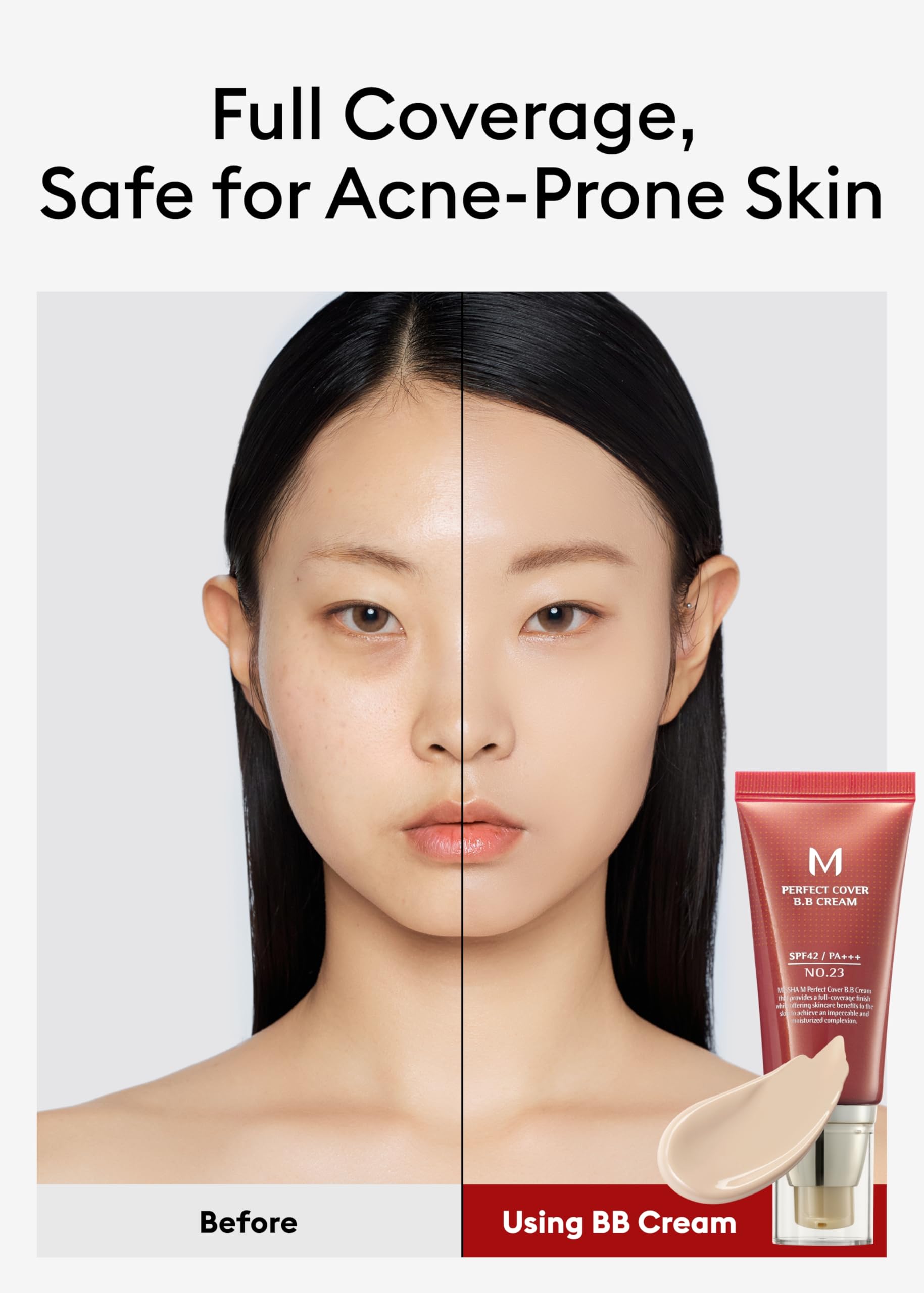 Foto 5 pulgar | Kit De Crema Bb Missha M Perfect Cover N.º 23  Color Beige Natural - Venta Internacional.