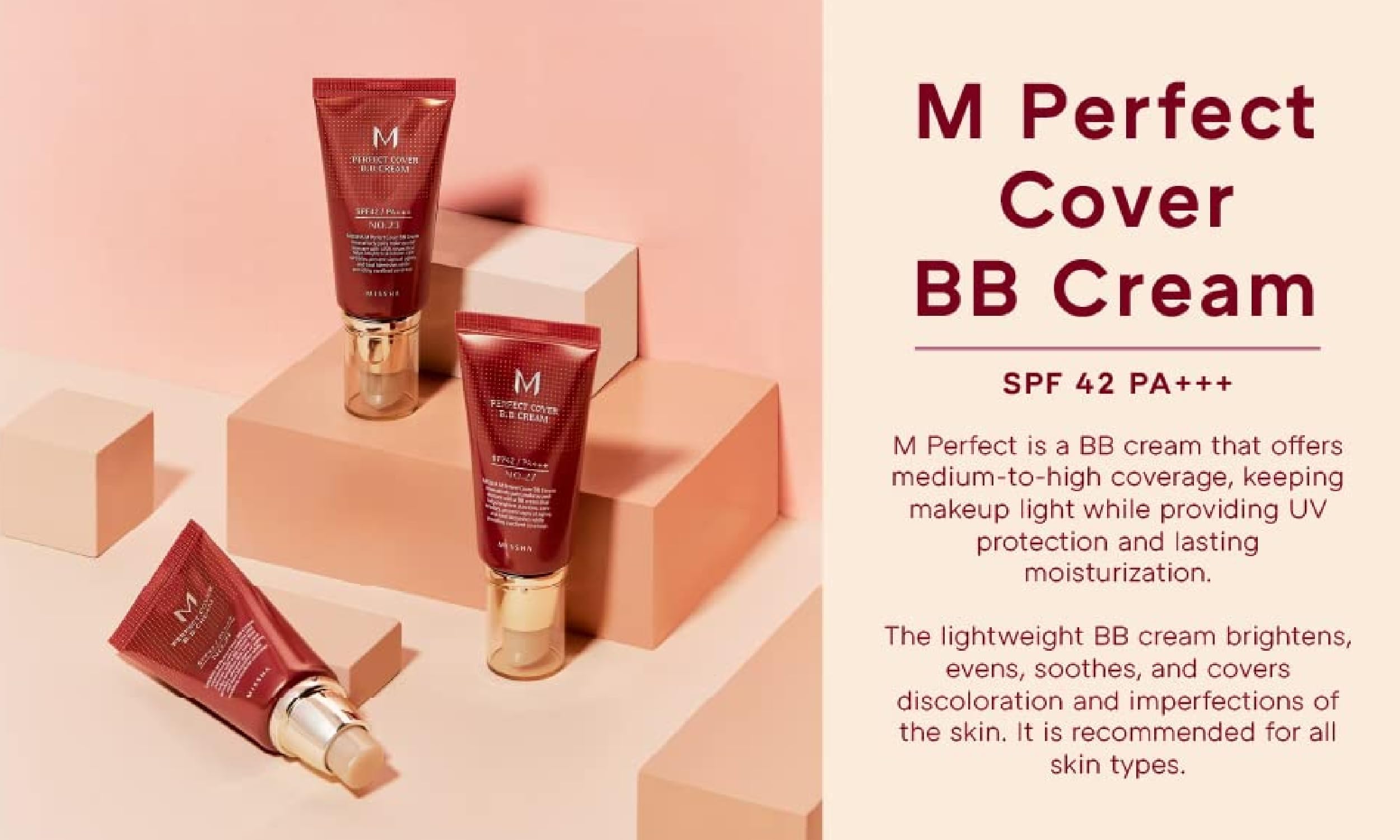 Foto 3 pulgar | Crema Bb Missha M Perfect N.º 23  Color Beige Natural  Spf42  50 Ml - Venta Internacional.