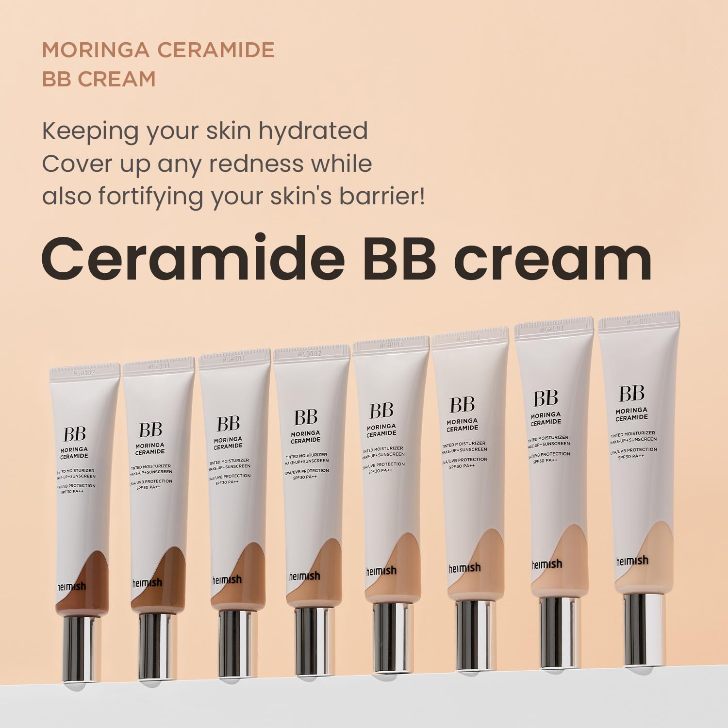 Foto 3 pulgar | Crema Bb Heimish Ceramida De Moringa Spf 30 Pa++ 31 Deep 55 Ml - Venta Internacional.