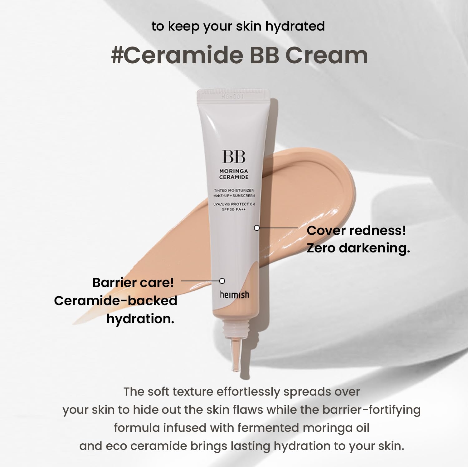 Foto 4 pulgar | Crema Bb Heimish Ceramida De Moringa Spf 30 Pa++ 31 Deep 55 Ml - Venta Internacional.