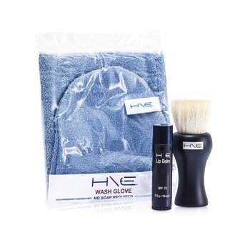 Foto 4 | Kit H E Minerals: Bálsamo Labial SPF 15 + Cepillo Facial + Guante de Lavado + Bolsa - Venta Internacional