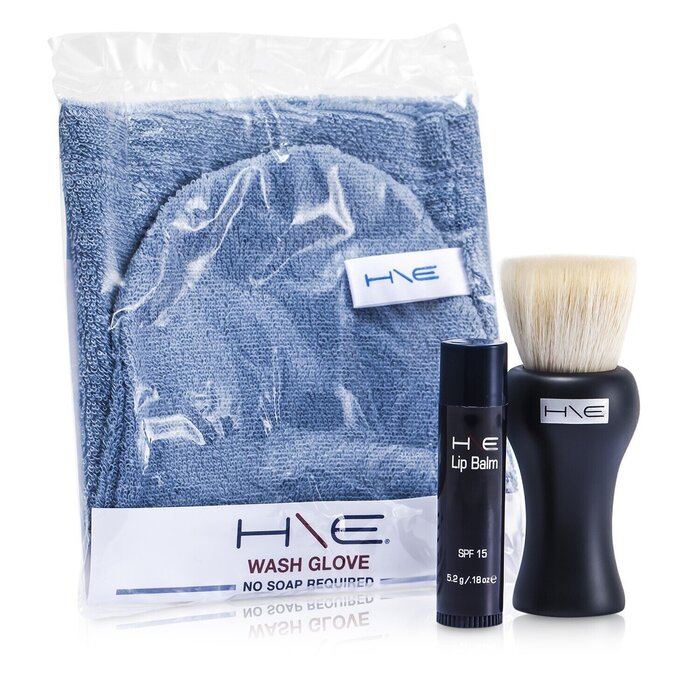 Foto 5 | Kit H E Minerals: Bálsamo Labial SPF 15 + Cepillo Facial + Guante de Lavado + Bolsa - Venta Internacional