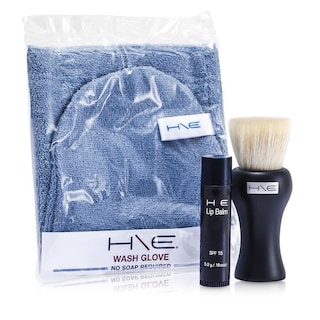 Foto 5 | Kit H E Minerals: Bálsamo Labial SPF 15 + Cepillo Facial + Guante de Lavado + Bolsa - Venta Internacional