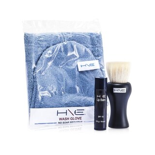 Foto 6 | Kit H E Minerals: Bálsamo Labial SPF 15 + Cepillo Facial + Guante de Lavado + Bolsa - Venta Internacional