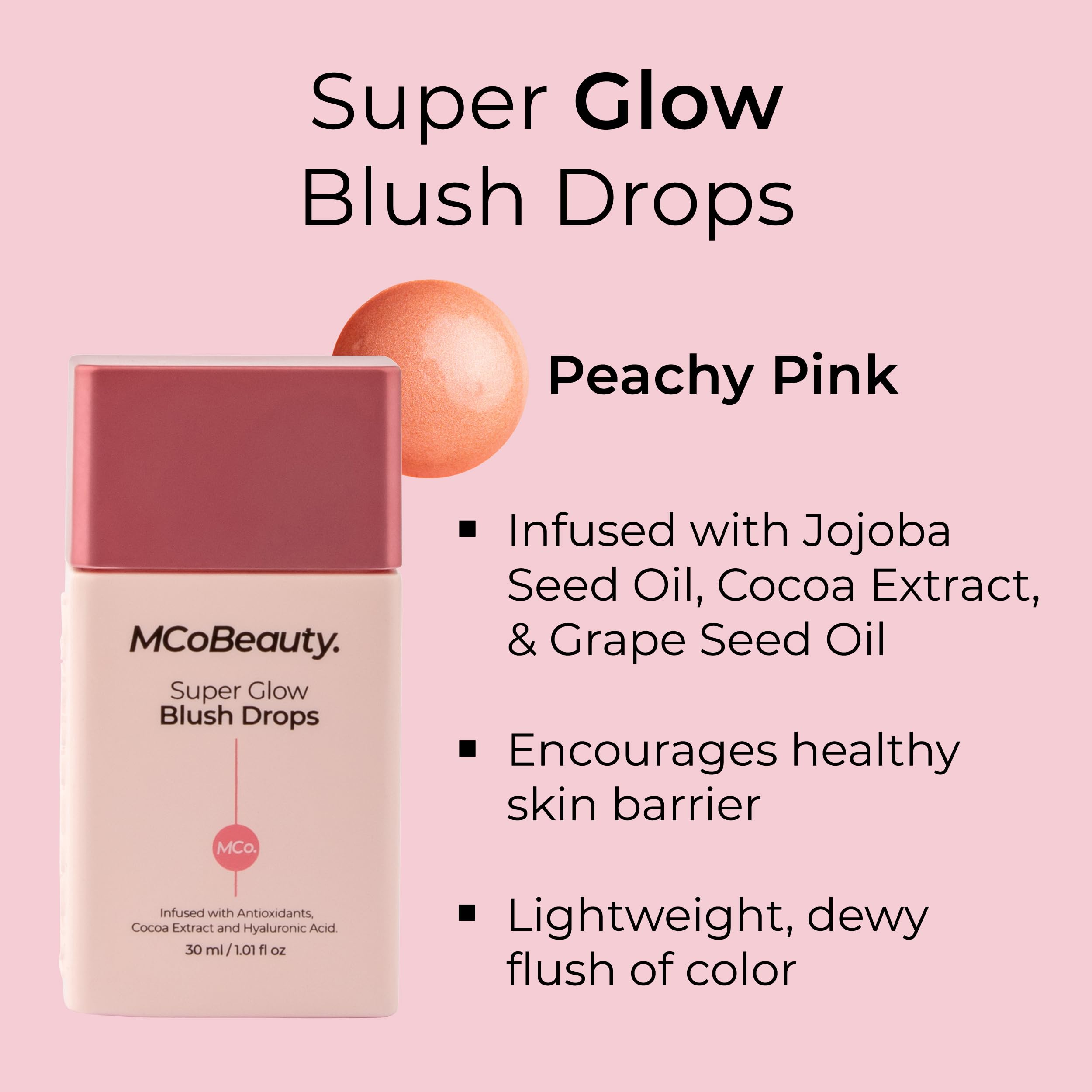 Foto 4 pulgar | Blush Drops Mcobeauty Super Glow Pink Pink Vegan - Venta Internacional.