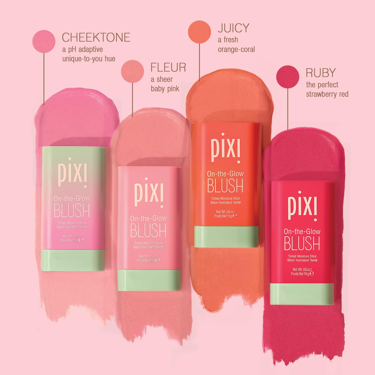 Foto 4 pulgar | Blush Stick Pixi On-the-glow Juicy Hydrating 19 G/0.6 Oz - Venta Internacional.