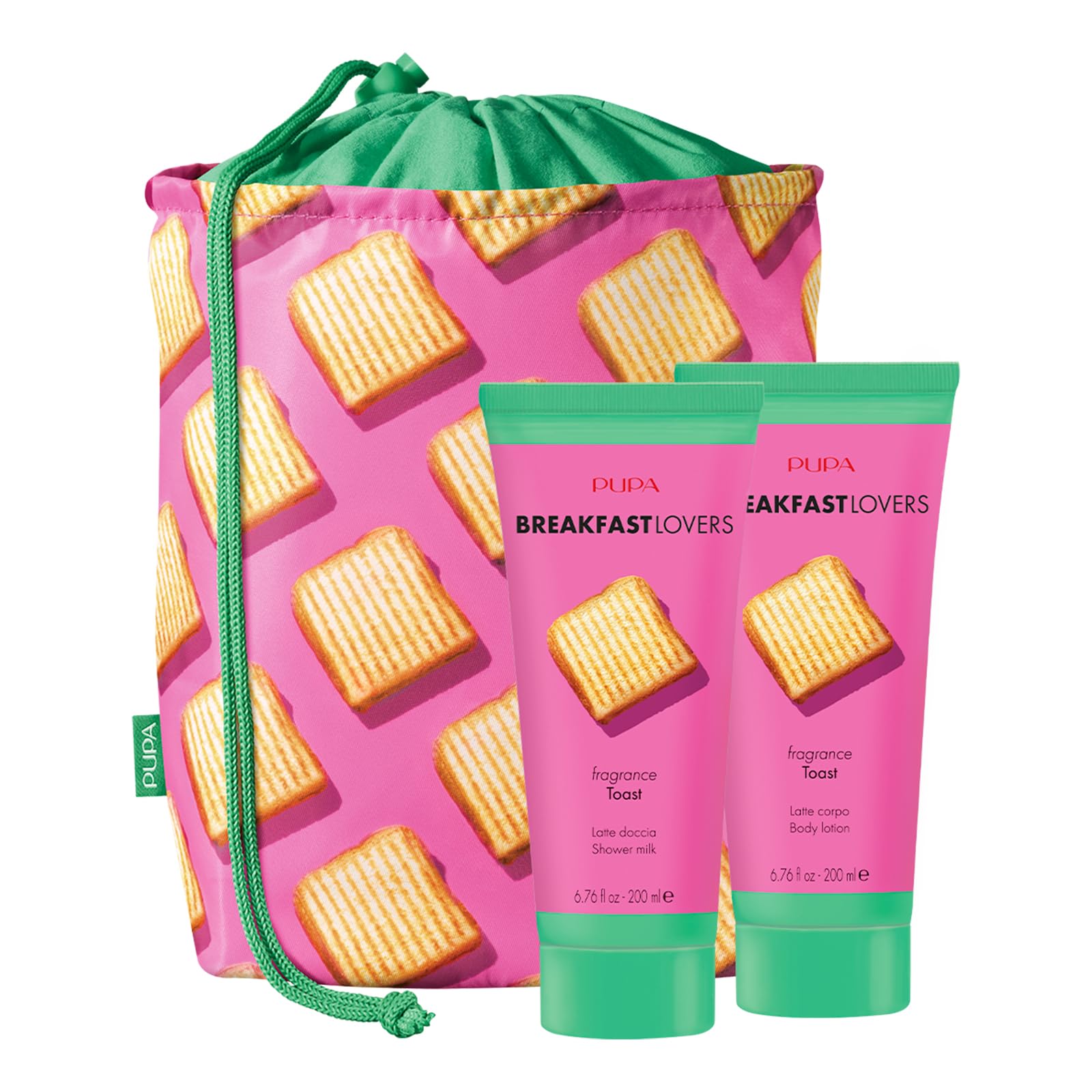 Set De Regalo Pupa Milano Breakfast Lovers Toast Con Gel De Baño Y Loción - Venta Internacional.