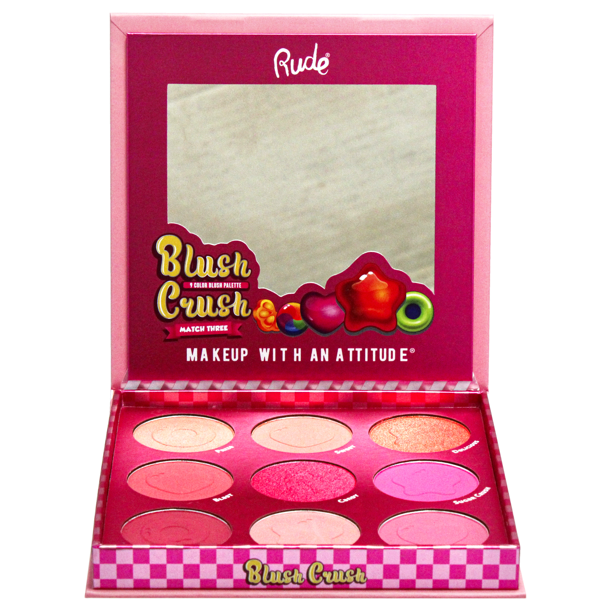 Foto 3 pulgar | Paleta De Coloretes Rude Cosmetics Blush Crush 9 Color Match Three - Venta Internacional.