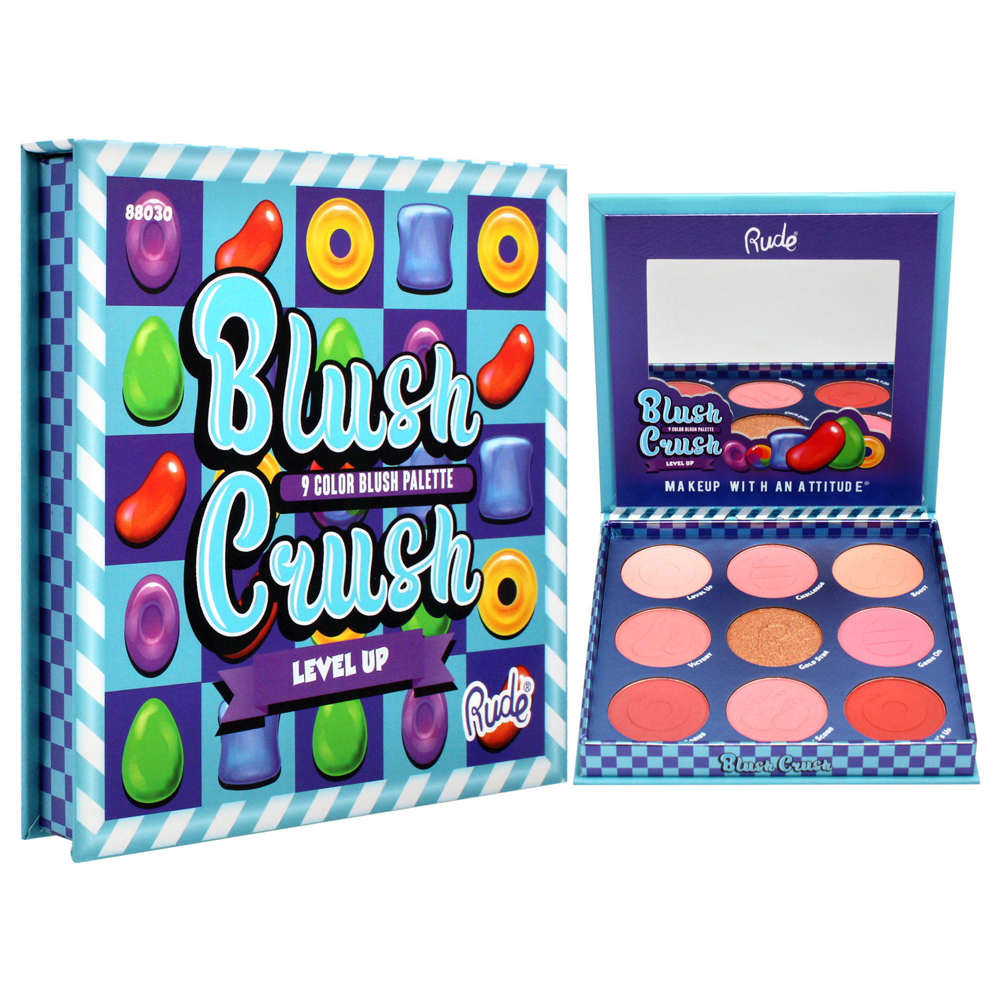 Foto 4 pulgar | Paleta De Coloretes Rude Cosmetics Blush Crush Level Up Para Mujer, 20 Ml - Venta Internacional.